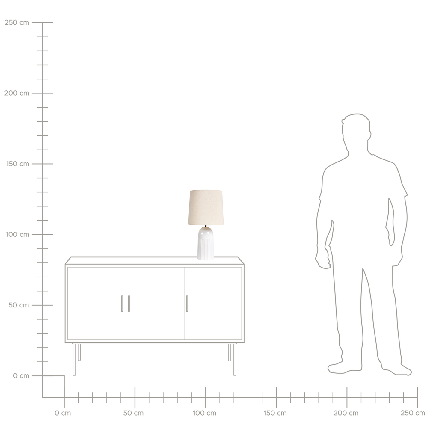 Table Lamp Off White Ceramic Base Linen Shade With Gold Accent