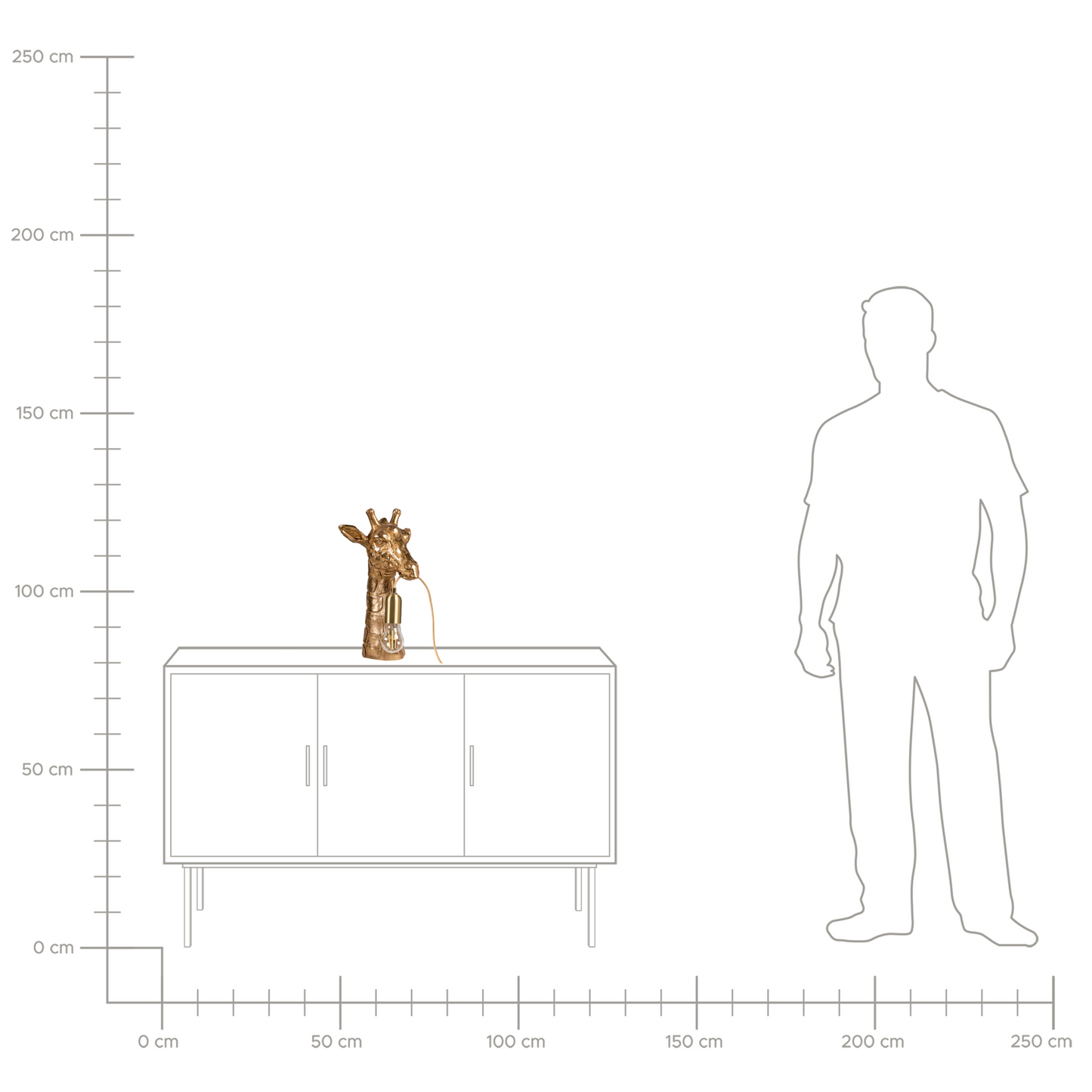 Giraffe Glam Giraffe Shaped Table Lamp Gold Polyresin Bedside Light