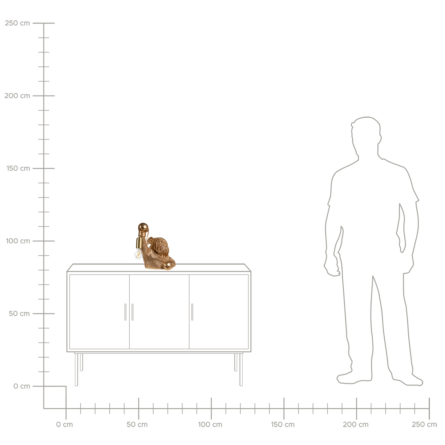 Dog Shape Table Lamp Gold Polyresin Bedside Light