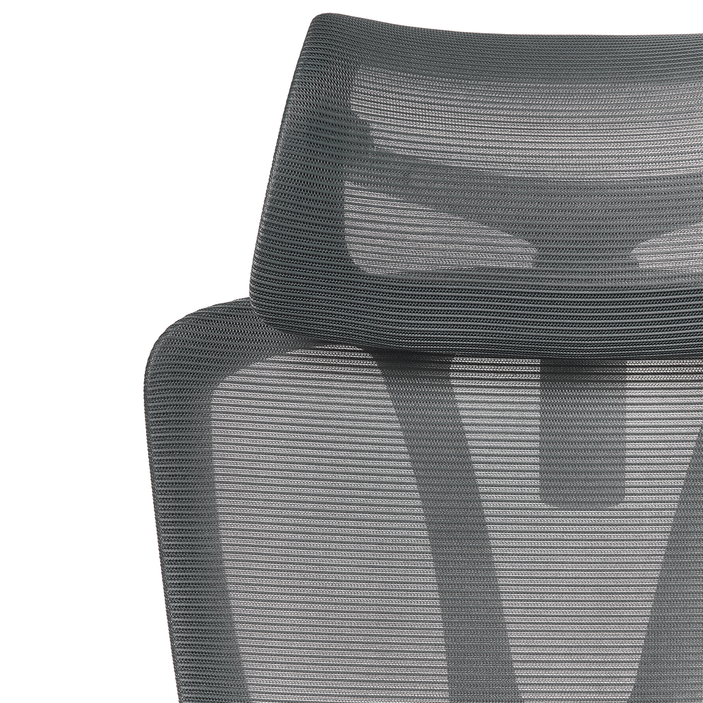 Office Chair Dark Grey Mesh Ergonomic Swivel With Adjustable Headrest And Armrests