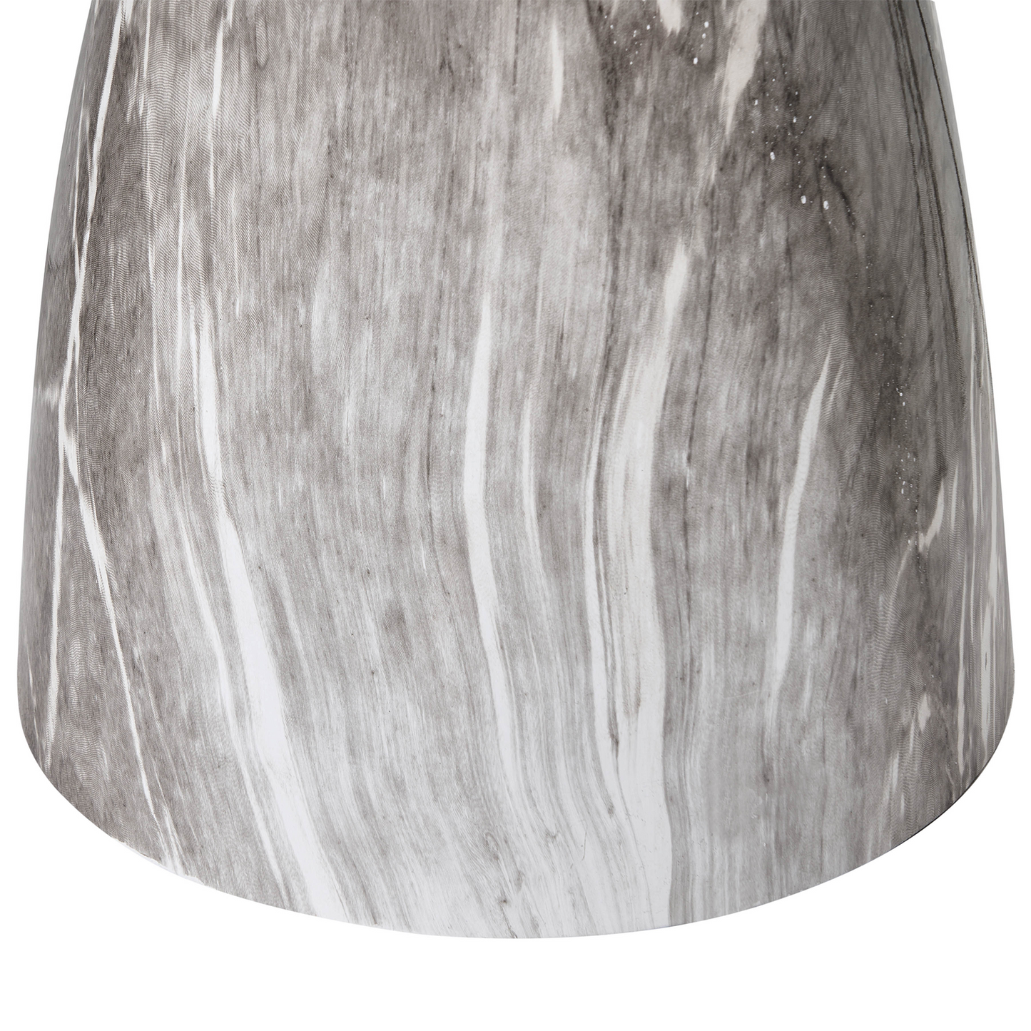Side Table Metal Black Tempered Glass Top Marble Effect
