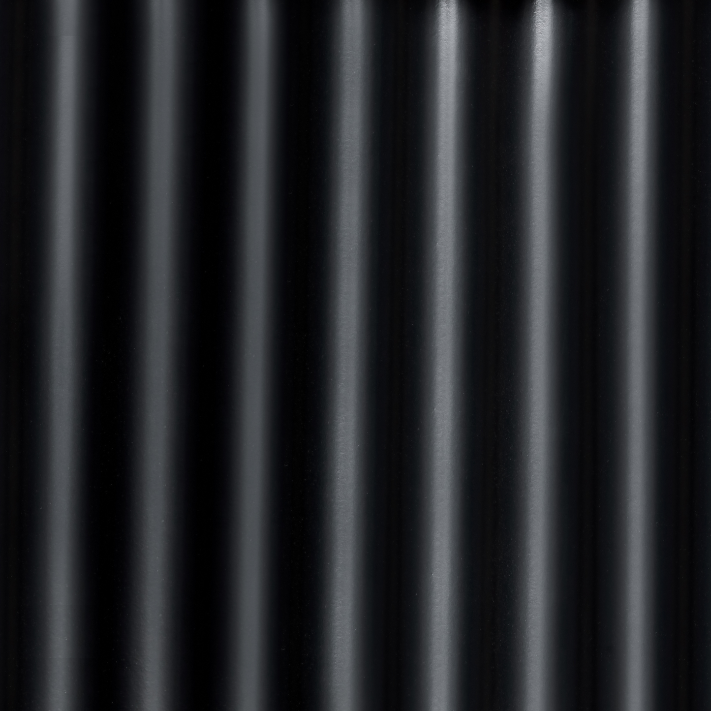 Black MDF Six Drawer Chest With Fluted Fronts And Metal Handles