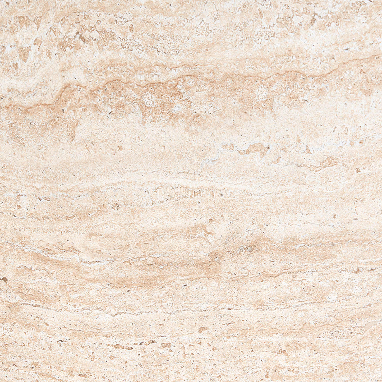 Side Table Beige Travertine Effect Top Veneer