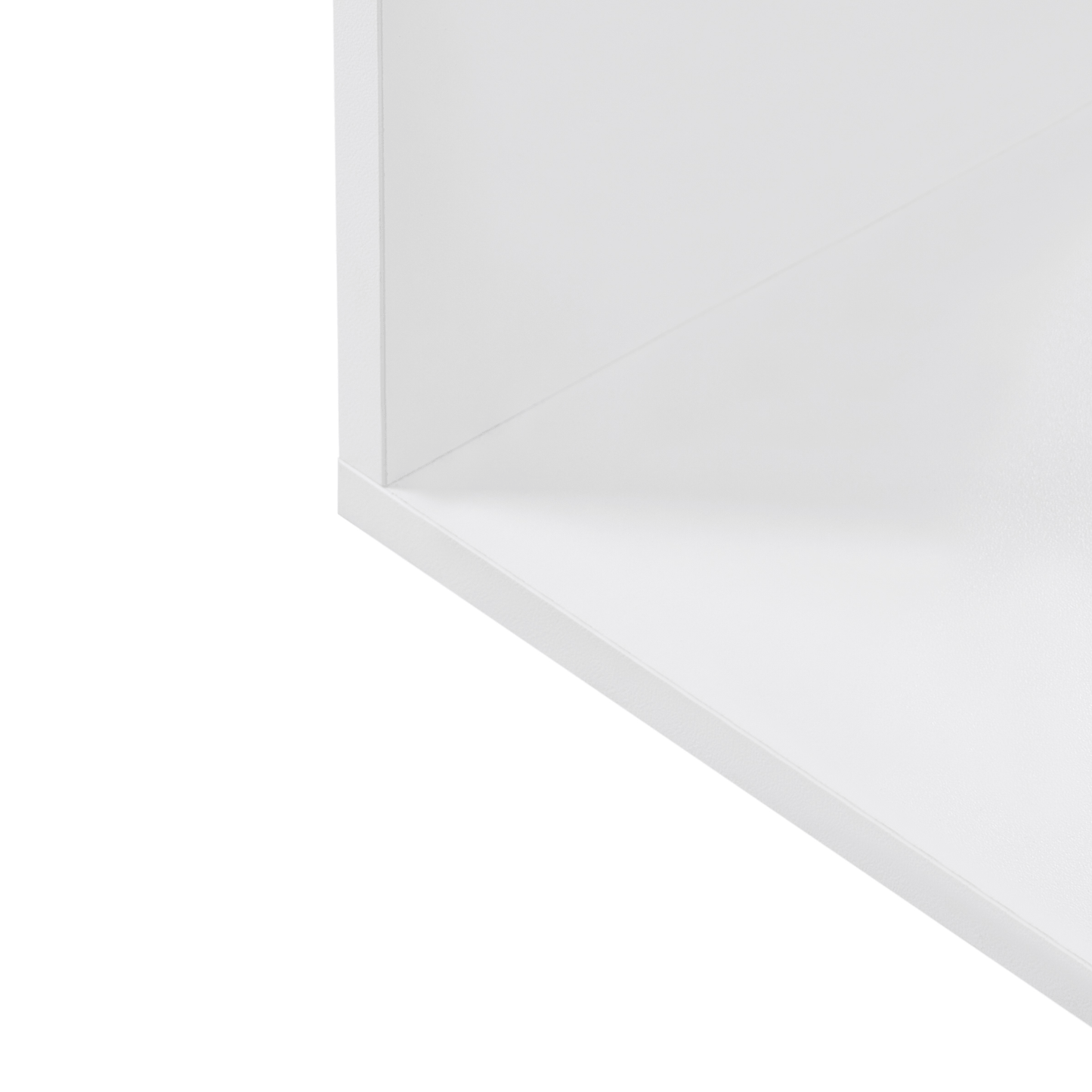 Bedside Table White Particle Board Open Shelves Modern