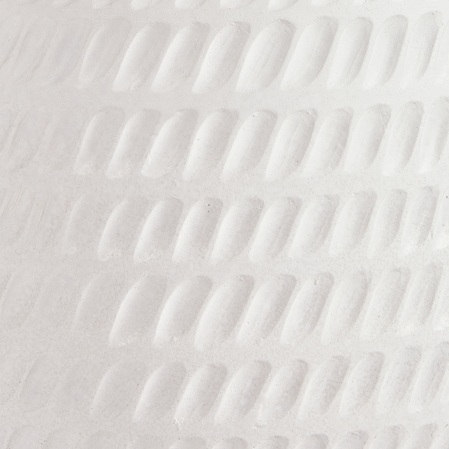 Off White Fibre Clay Plant Pot 19cm Embossed Pattern