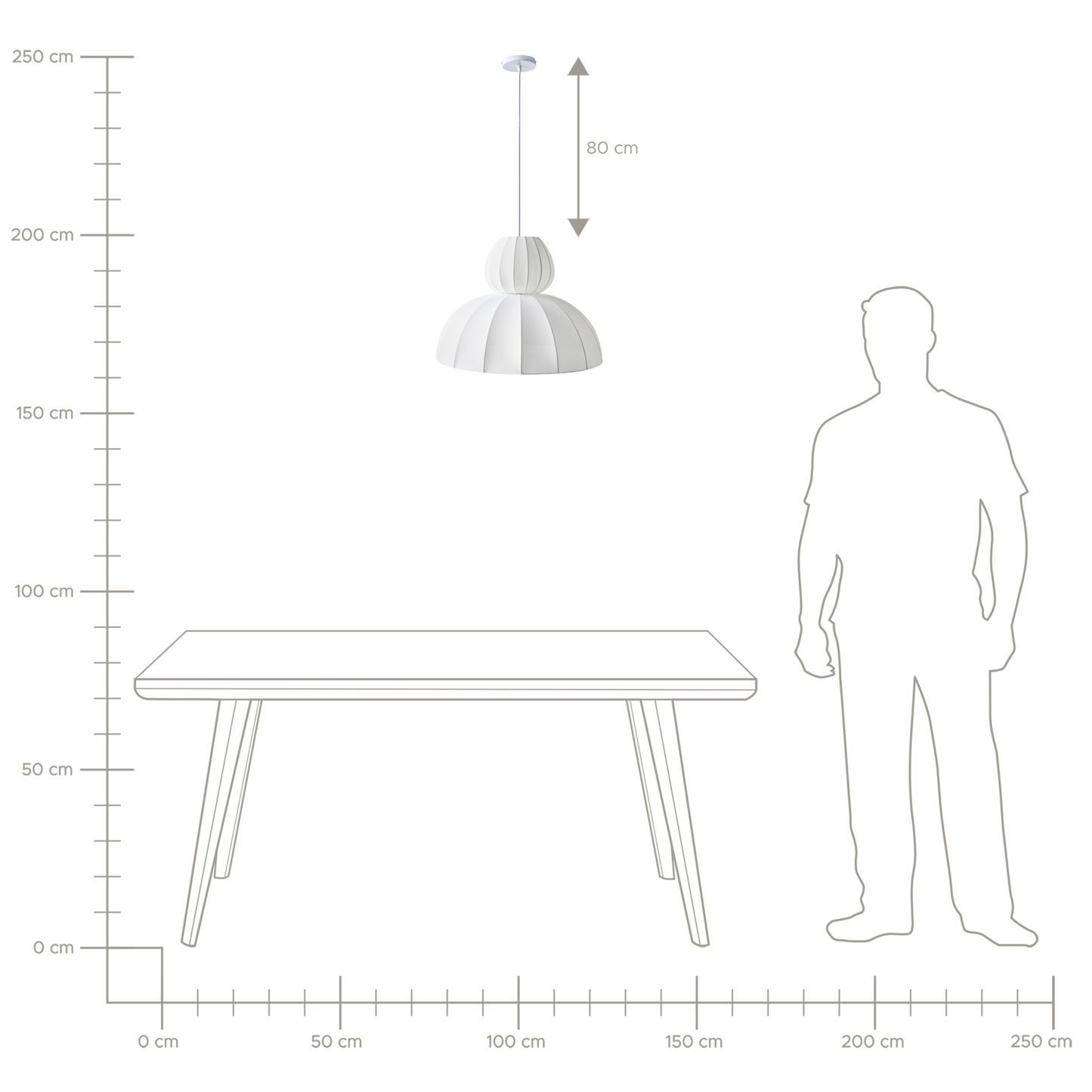 Faux Silk Pendant Lamp White Ceiling Light