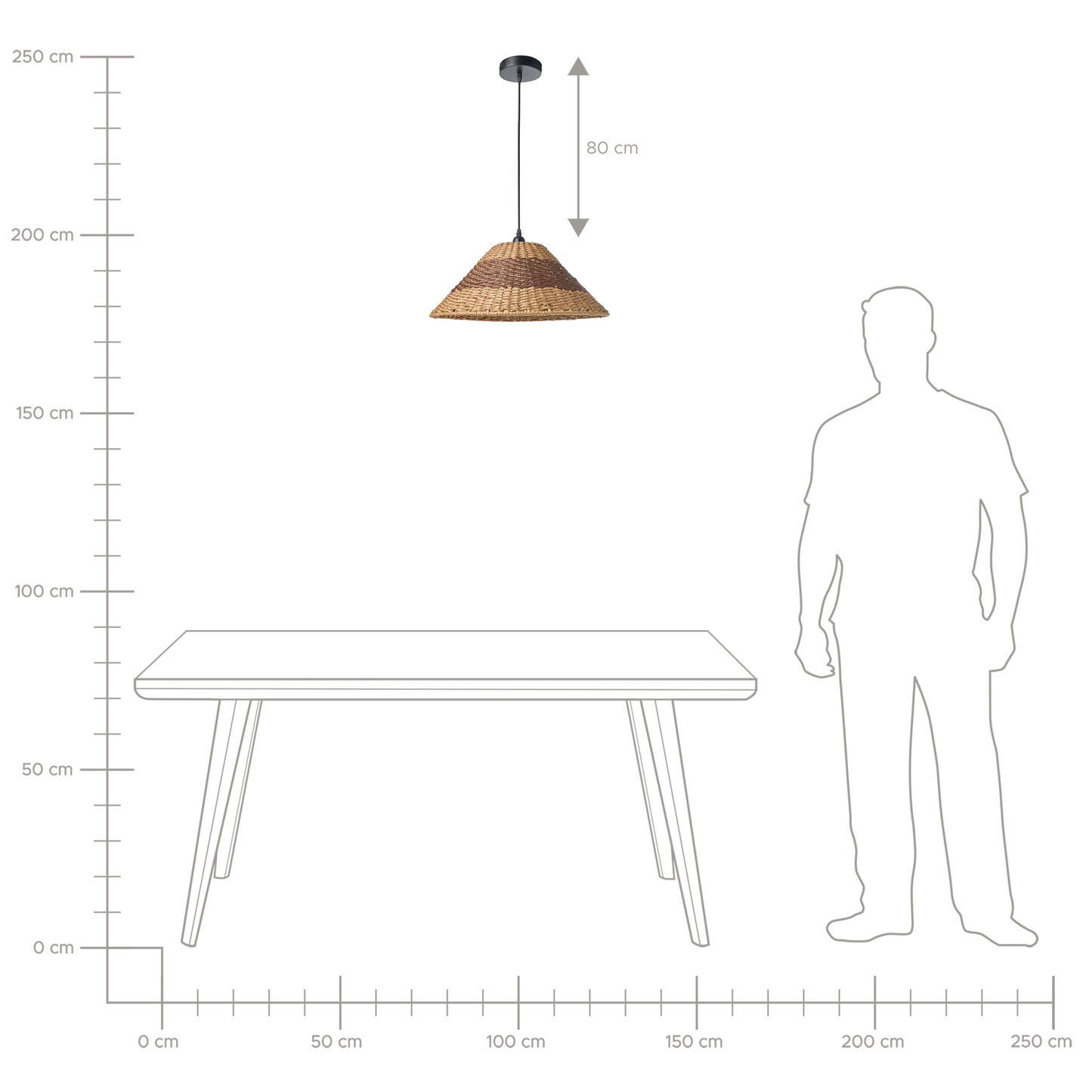 Pendant Lamp Paper Rope Natural Ceiling Light Plaited Shade