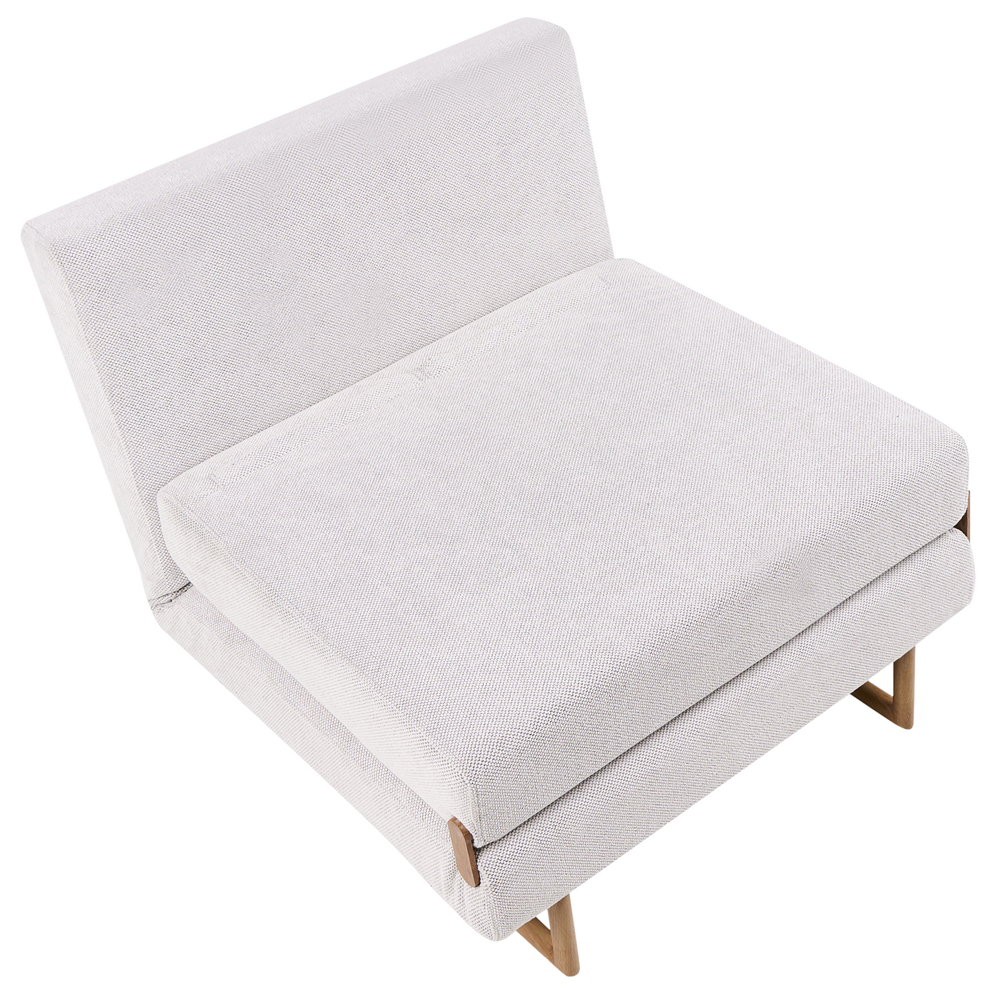 Off White Sofa Bed Chair For One With 5 Position Reclining Sleeper