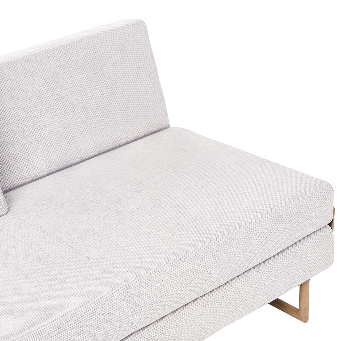 3 Seater Sofa Bed Off White Fabric With Fold Out Sleep Function
