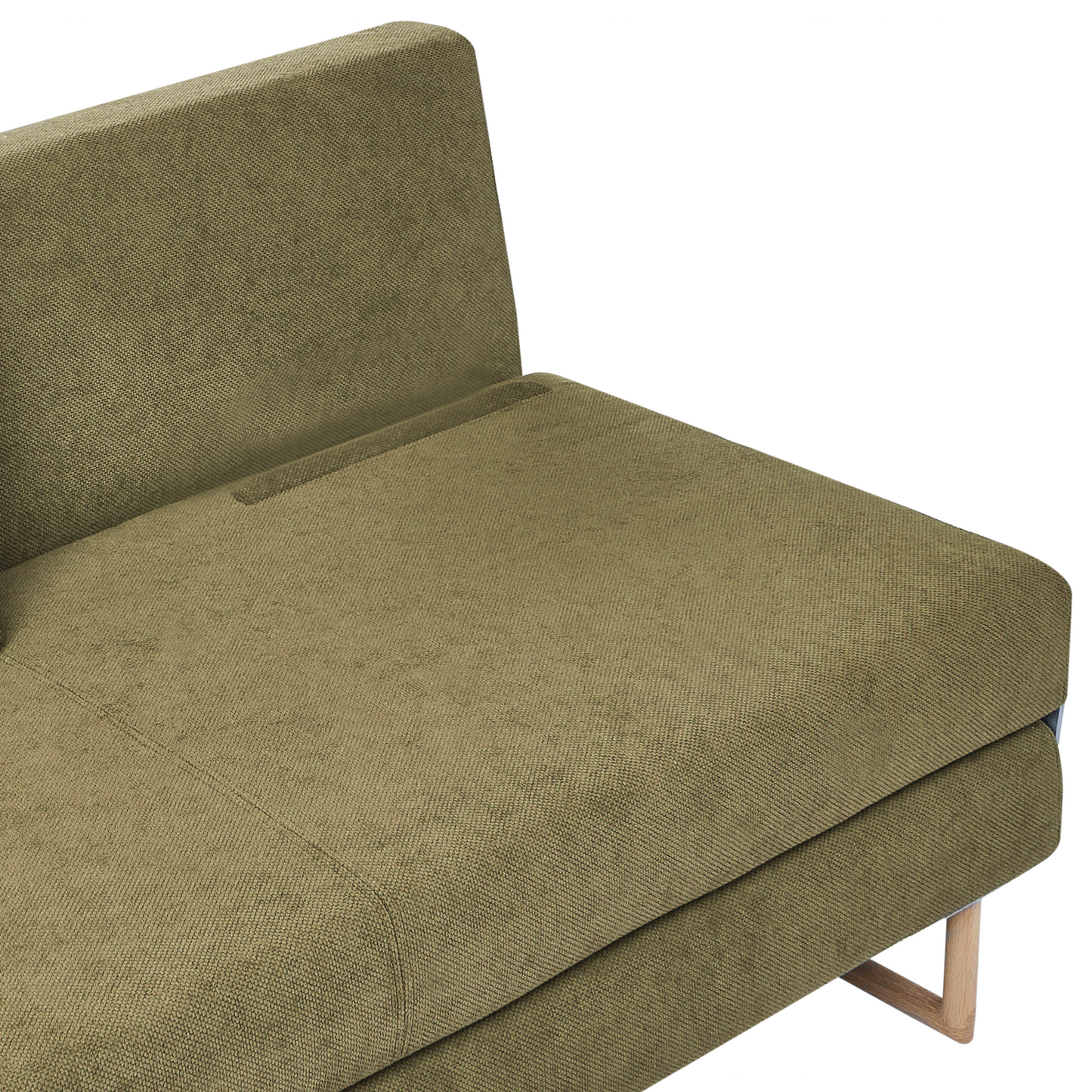 Green Fabric 3Seater Sofa Bed Foldout 5Position Reclining