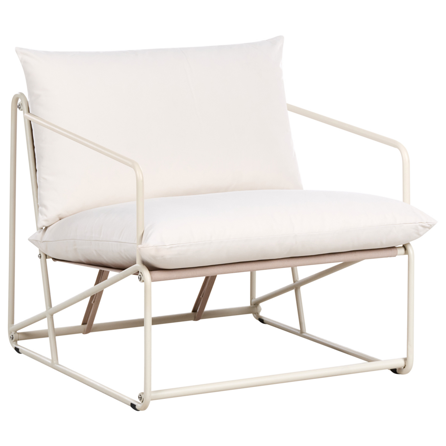 Slipper-Design Low Oversized Sofa Set Light Beige