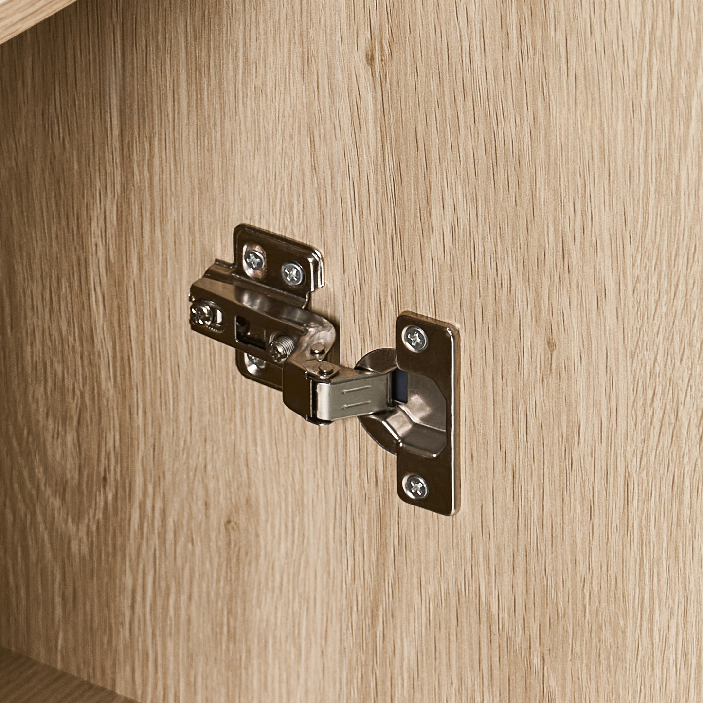 ScandiHome Light Brown Shoe Cabinet With Mirror And Drawers