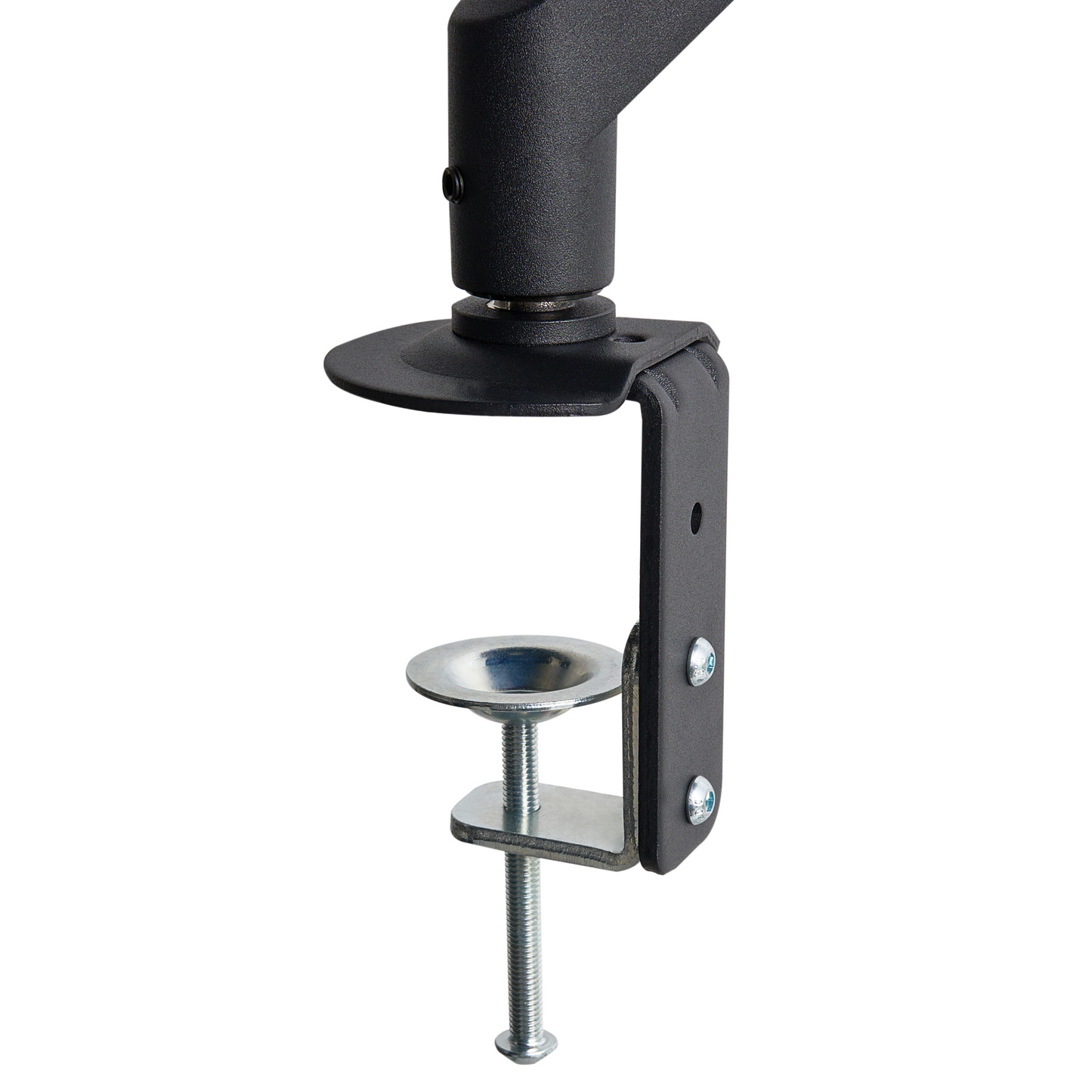 Clap On Single Monitor Arm Aluminum Desk Mount Black