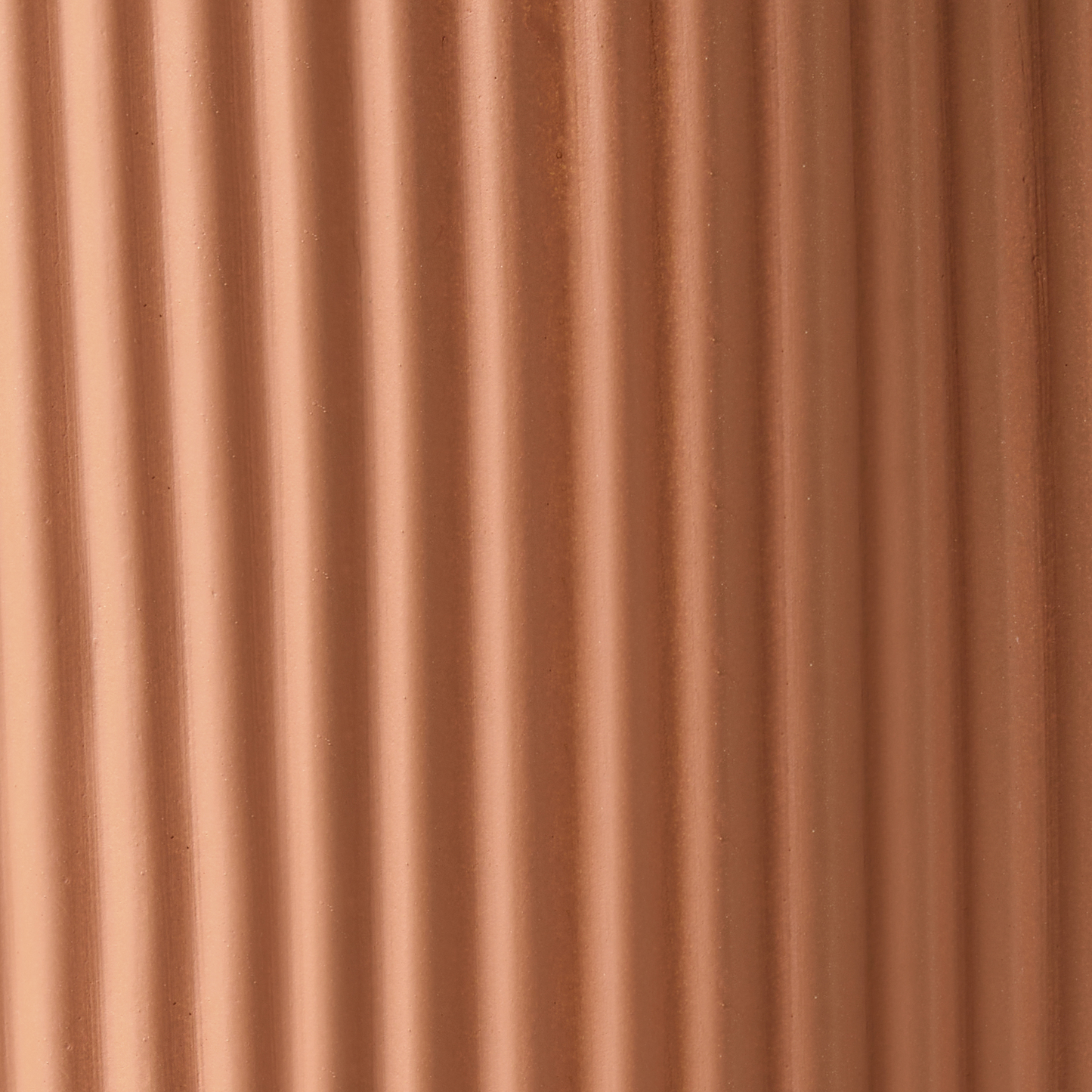 Fibre Clay Flower Planter Brown 37 x 37 x 56cm Outdoor Pot With Vertical Rib Finish And Drainage Hole