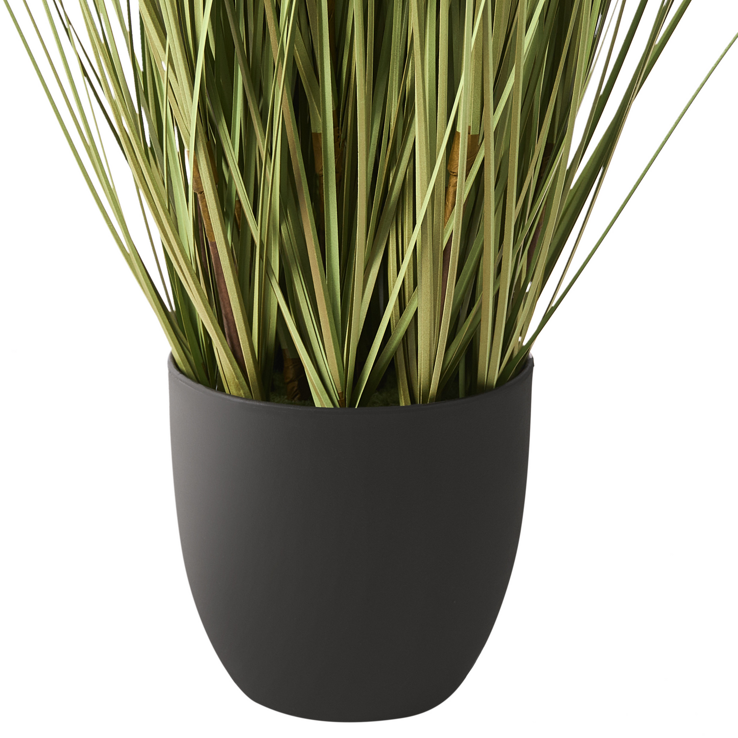 Artificial Pampas Grass Potted Plant 120cm Green White Reed Black Pot