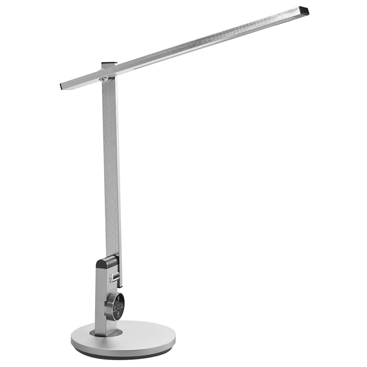 Office Desk Lamp Silver Adjustable Arm Reading Light With 10 Step Dimmer Timer