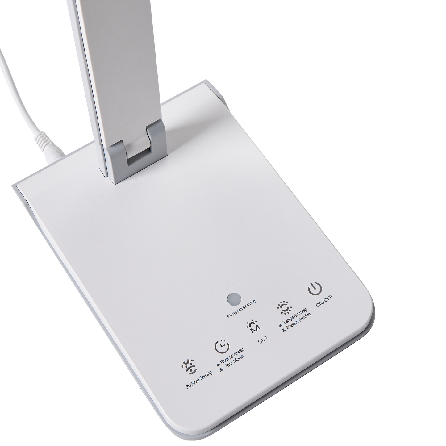 LED Desk Lamp White With Dimmable Brightness And Color Temp