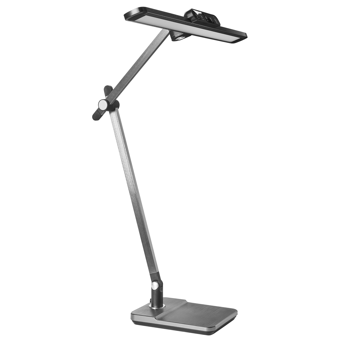Desk Lamp Grey Adjustable Arm Stepless Dimmer