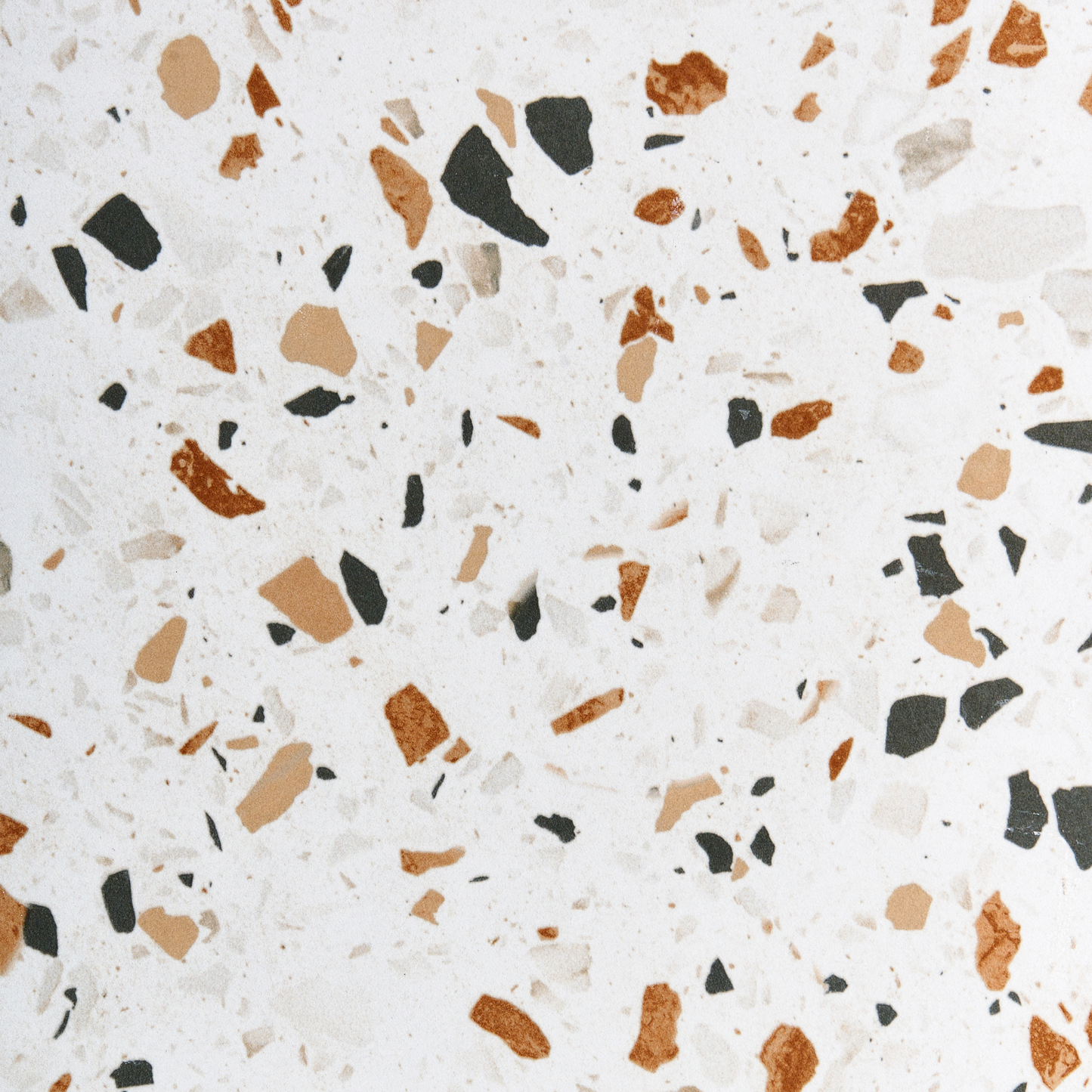 Black Metal Chairs With Terrazzo Pattern Set Of 2
