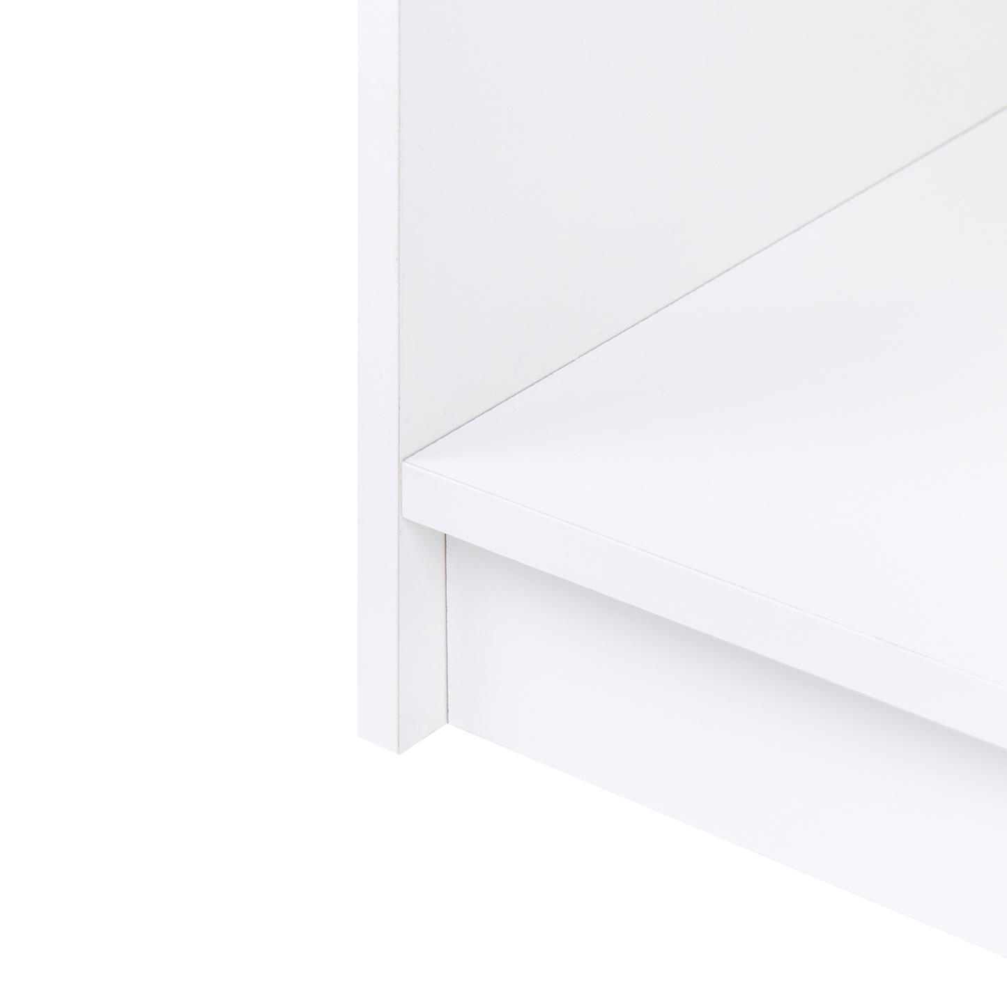 White 3 Tier Bookcase 40 X 40cm Minimalist Matt Finish Shelving Unit For Living Room Office
