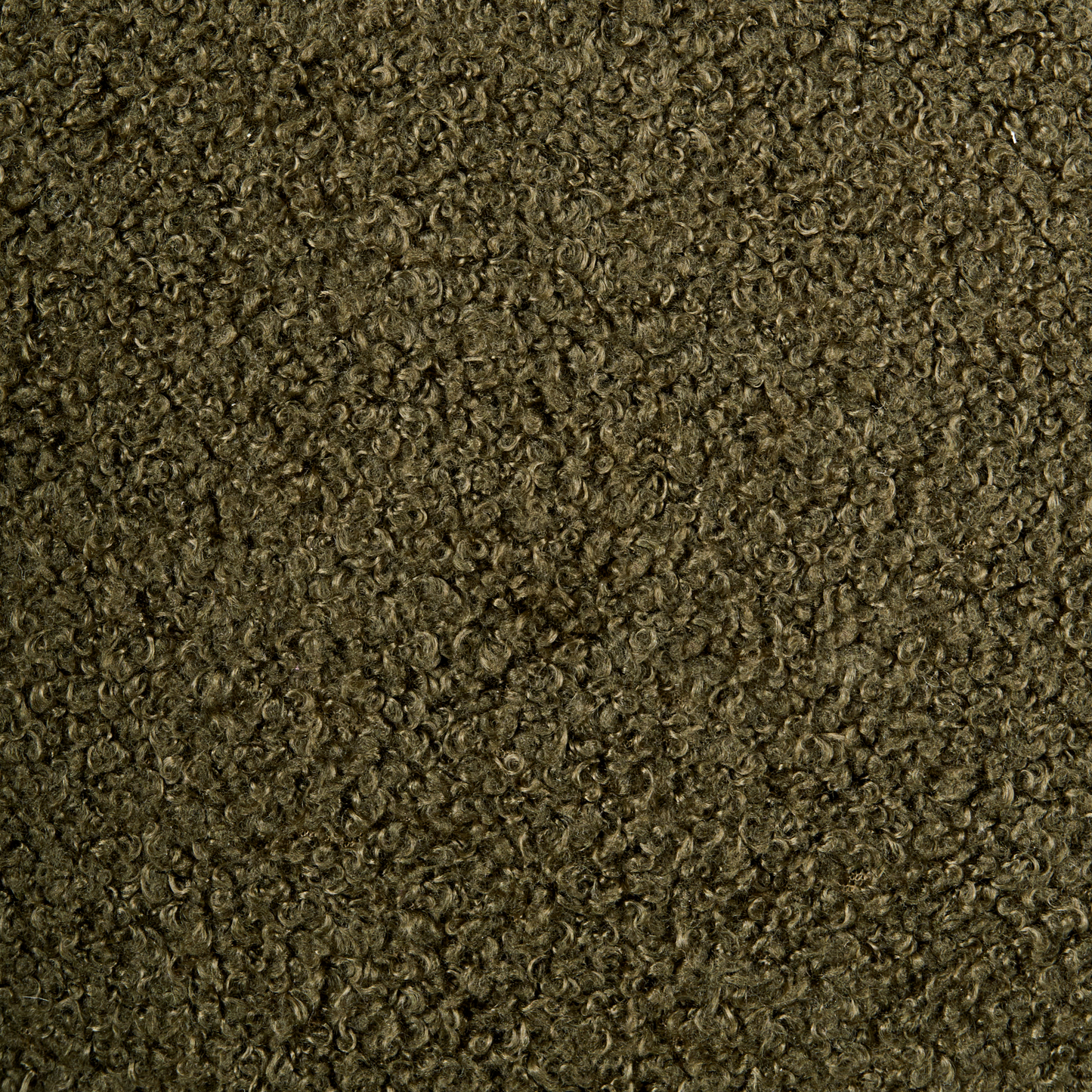 Modern Armchair Dark Green Boucle Fabric With Wooden Legs