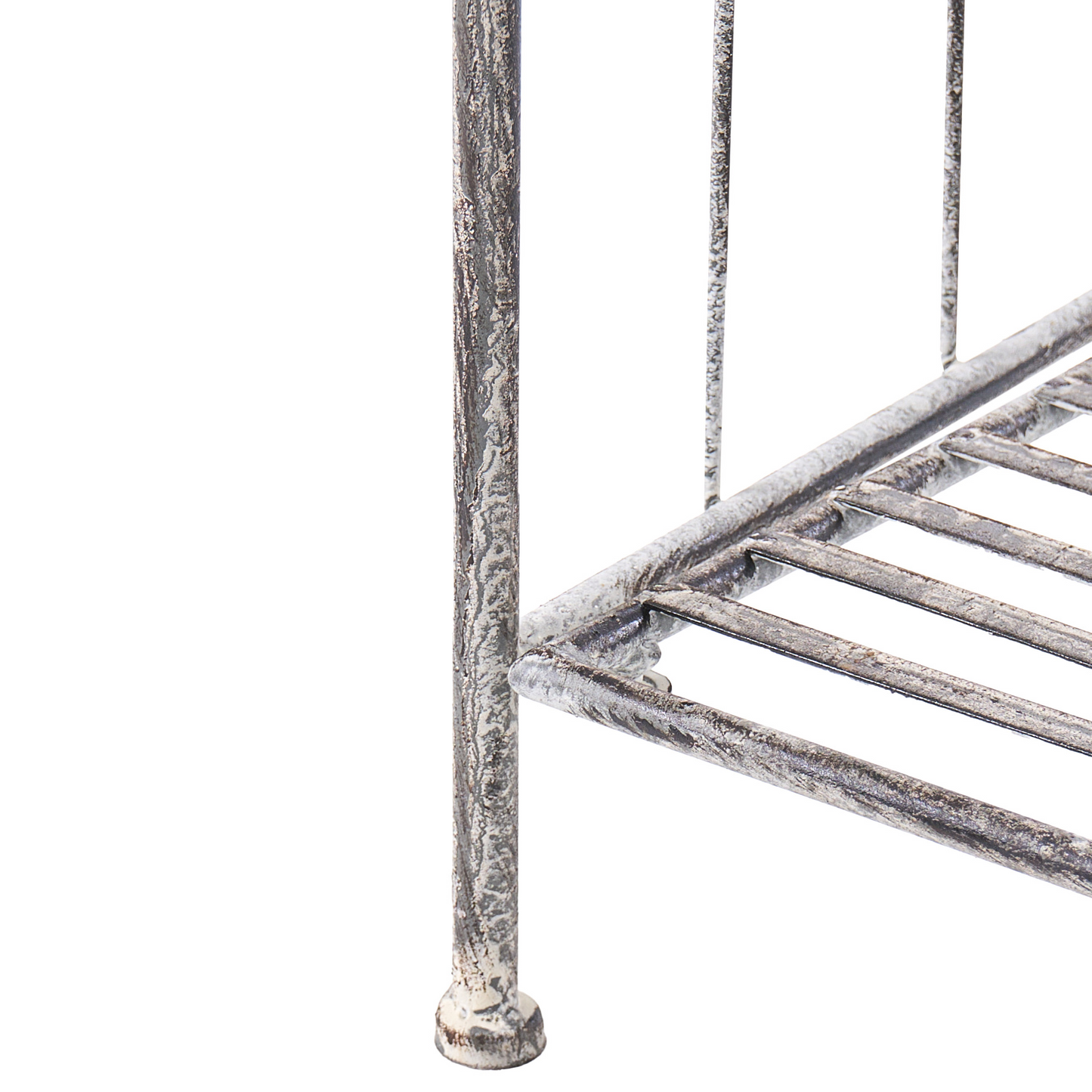 Plant Shelf Iron Grey Freestanding Garden Storage For Outdoor And Indoor Use