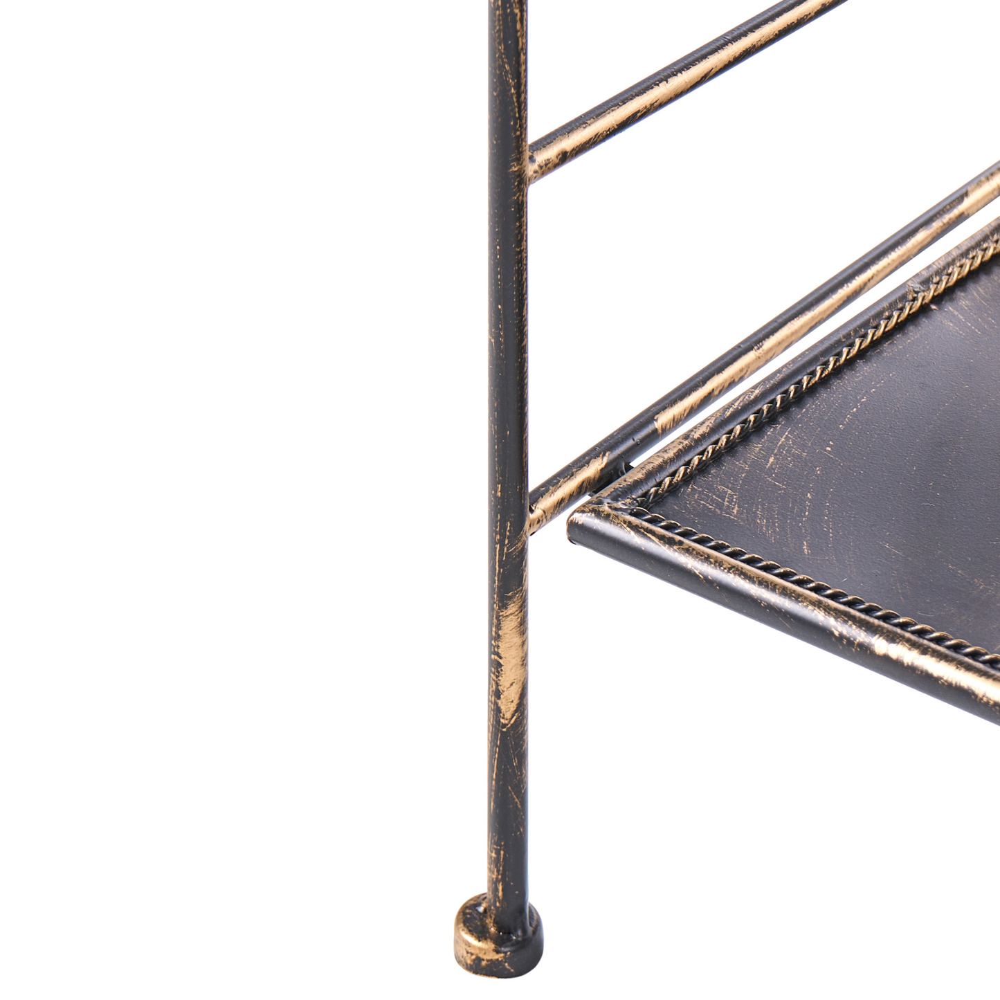 Iron Plant Shelf Black Rustic Freestanding Outdoor