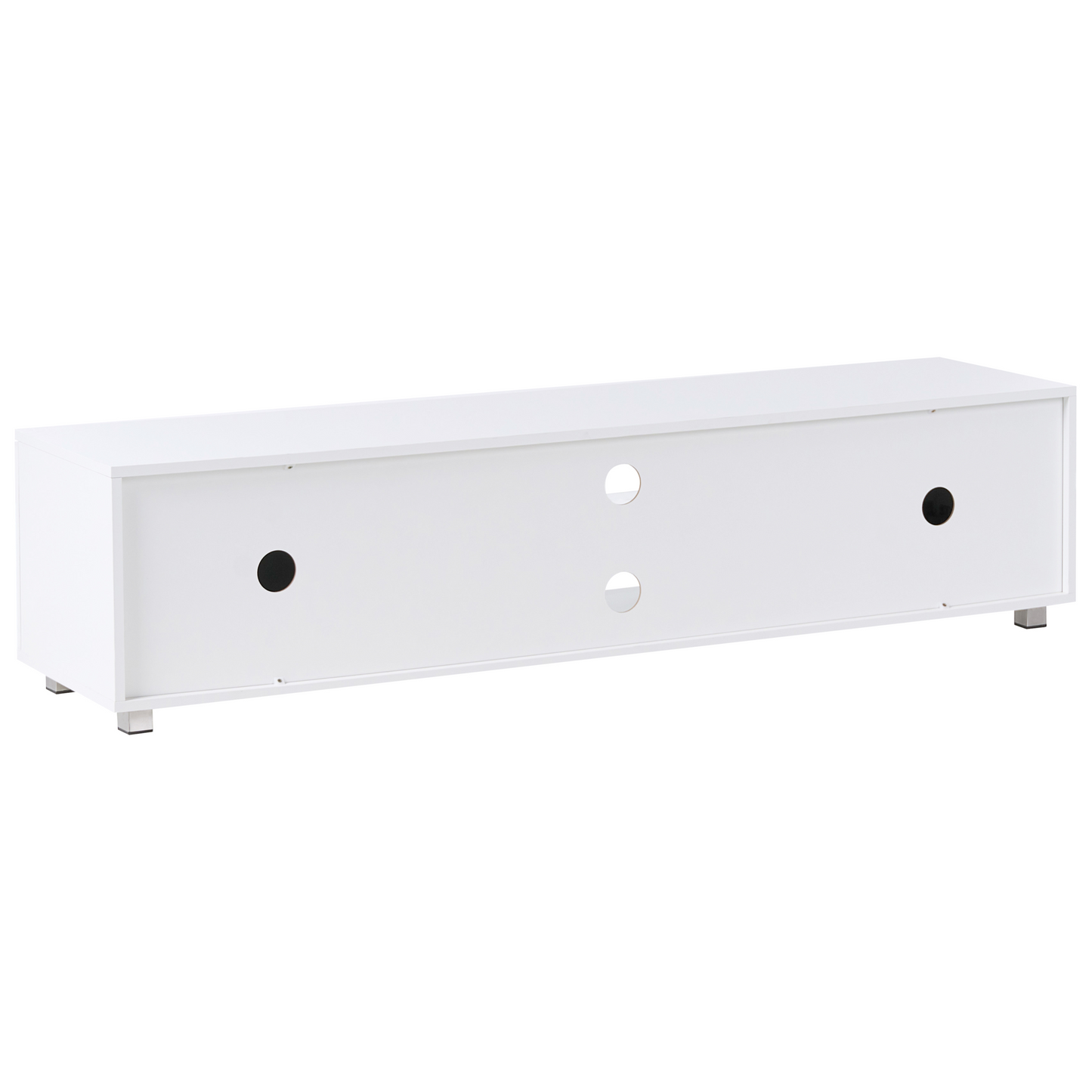 Aurora TV Stand White MDF Metal Legs With LED Cable Management