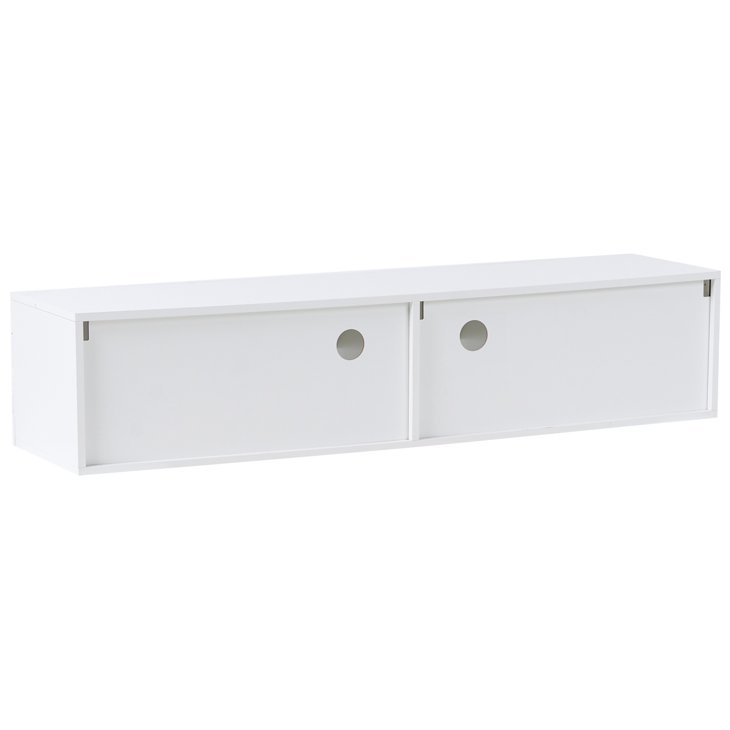 AuroraHome TV Stand White MDF LED Cabinet With Cable Management