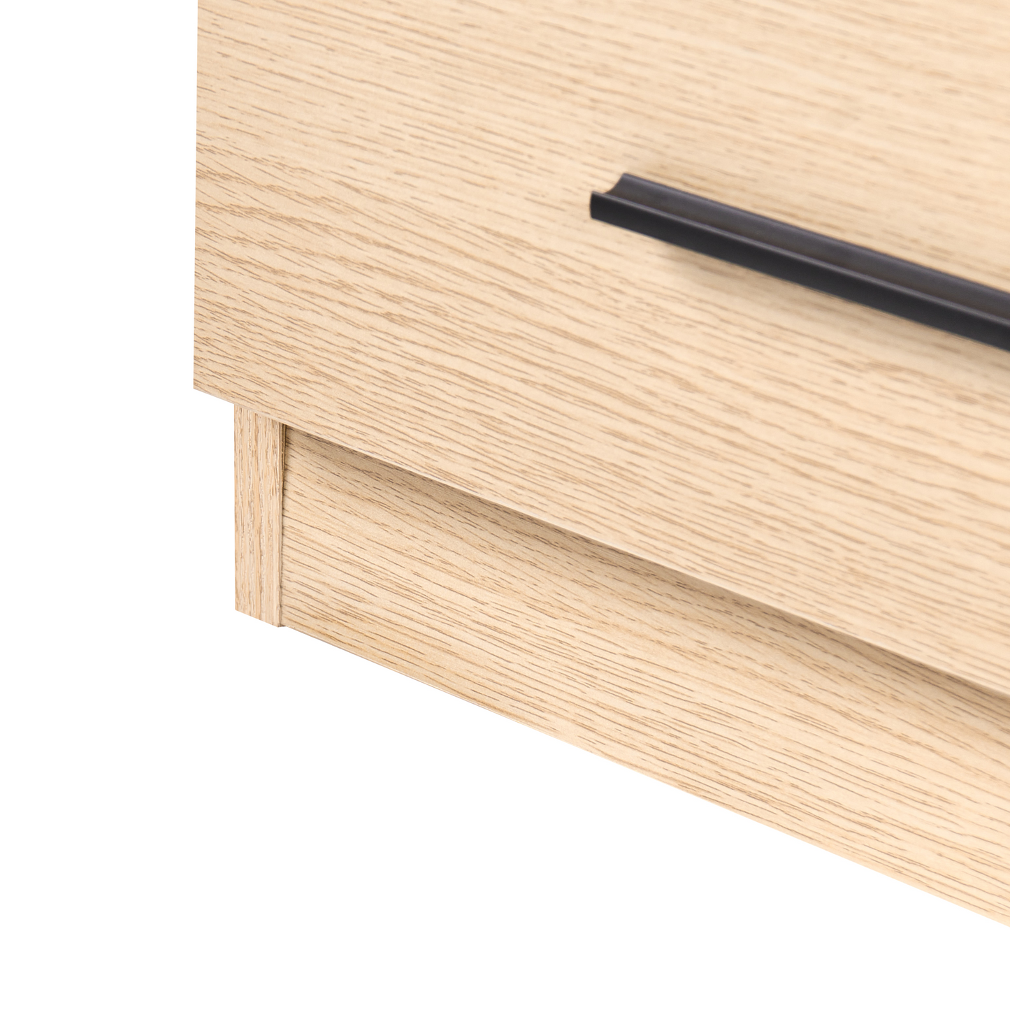 NordicNest Black 5 Drawer Chest MDF Sideboard