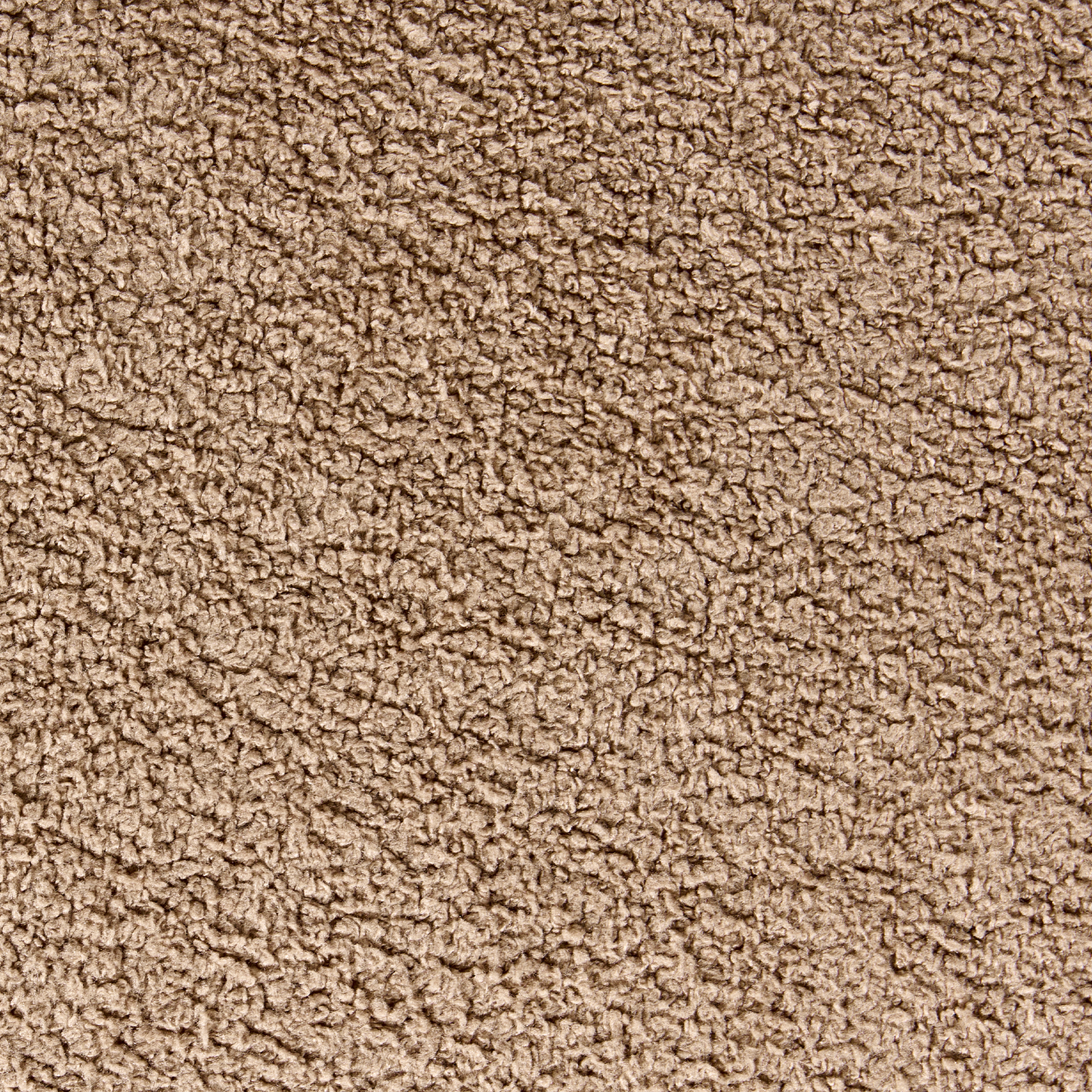 Teddy Pouffe Light Brown Boucle With Hidden Storage
