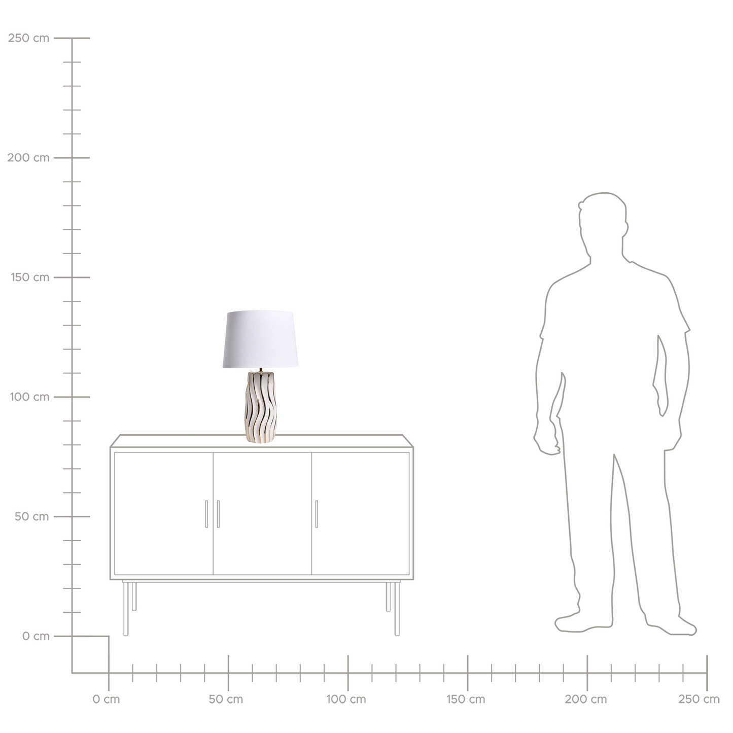 Table Lamp White Ceramic Base Linen Drum Shade Elegant