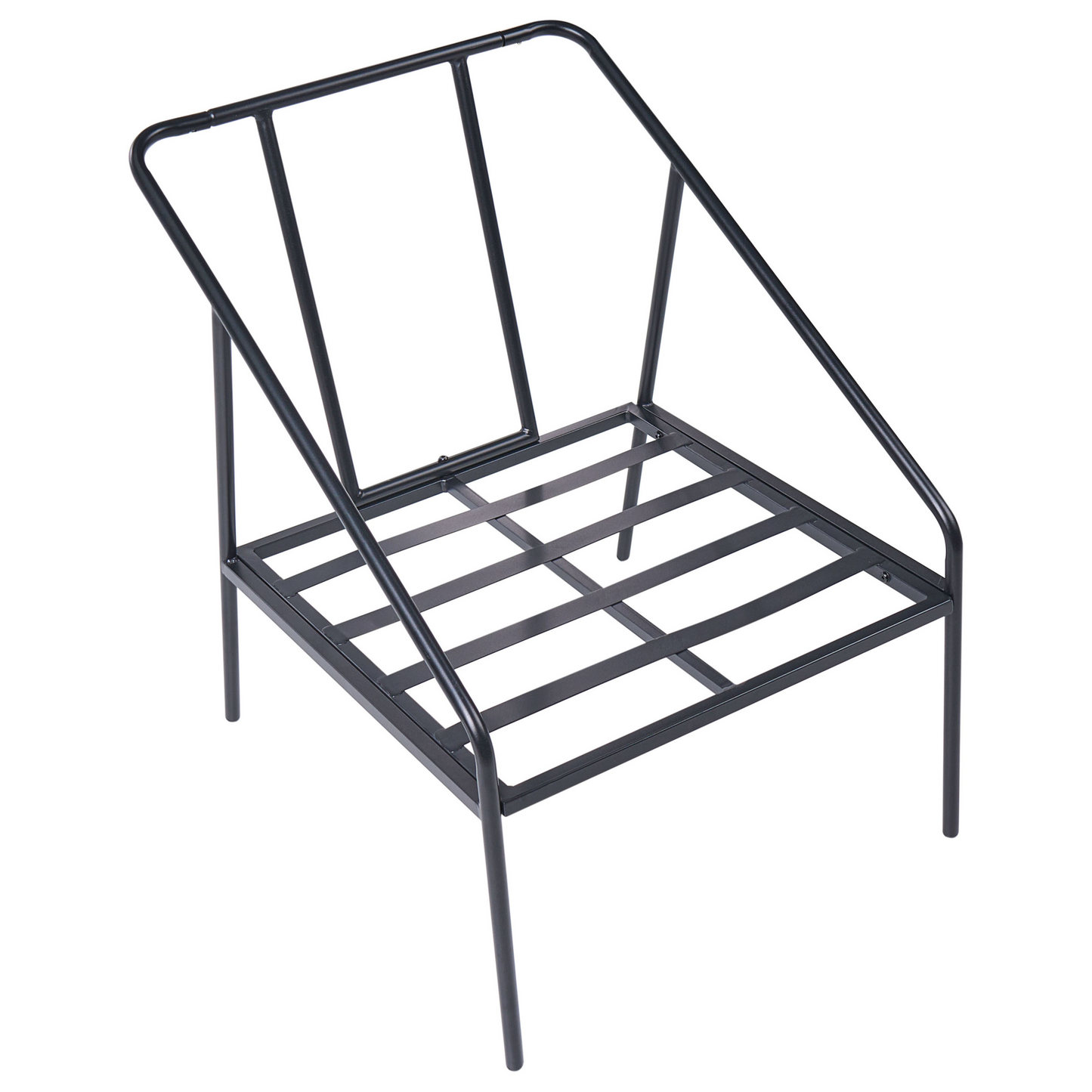 Black Metal Outdoor 4 Seater Set With Removable Covers