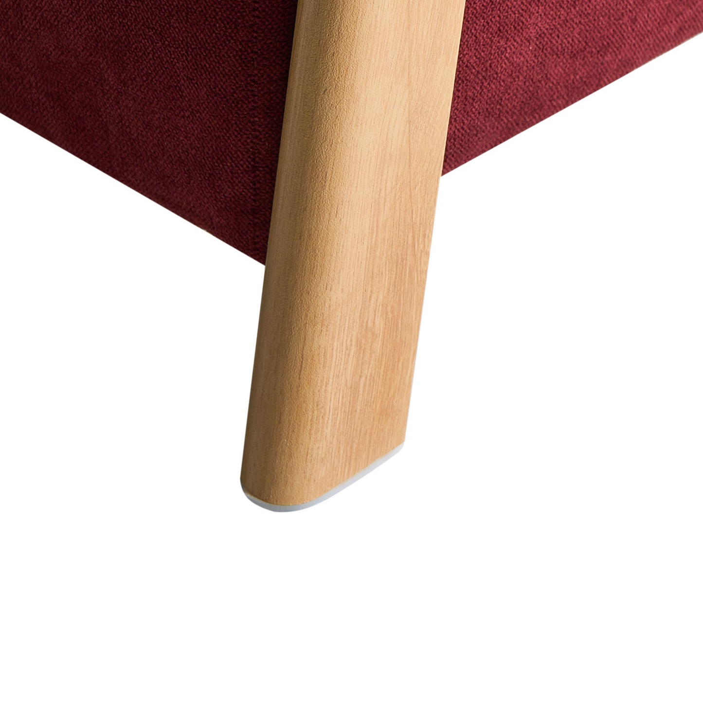 Retro Pouffe Burgundy Fabric With Hidden Storage
