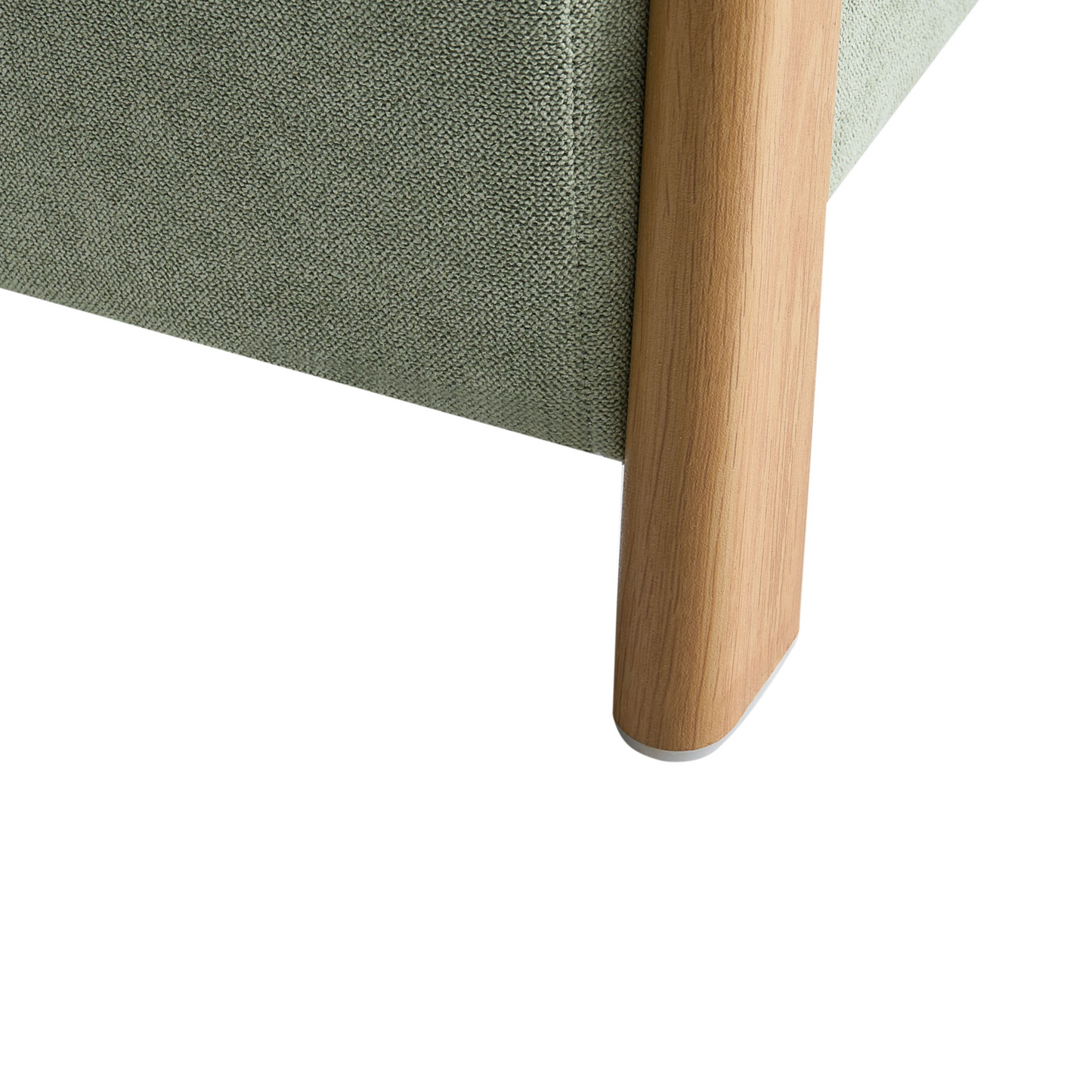 Storage Bench Light Green Fabric Upholstered Modern Glam
