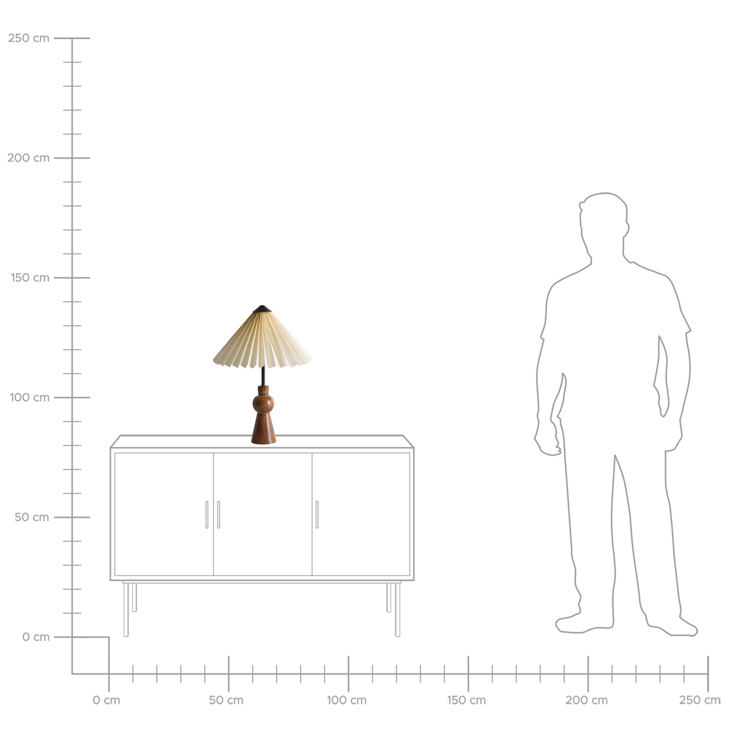 Table Lamp Beige Paper Shade Mango Wood Base
