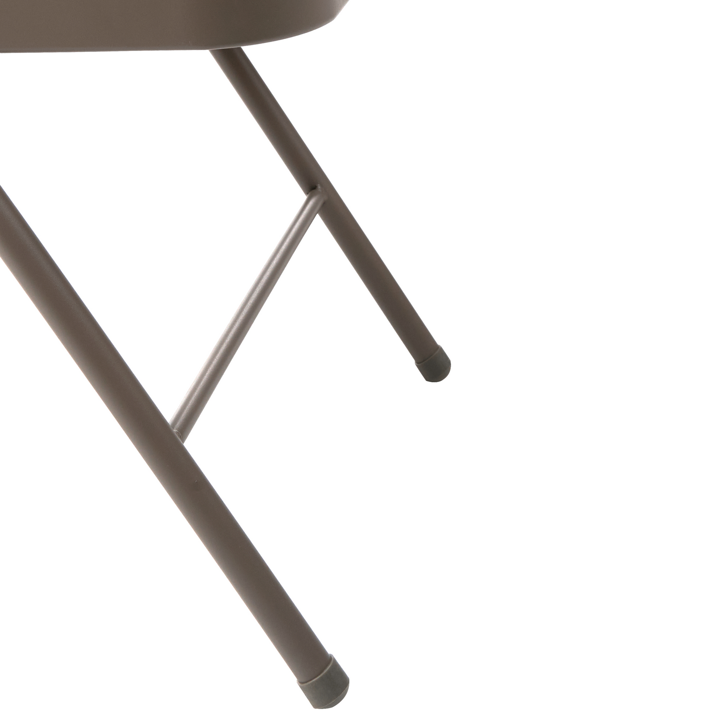 4 Pack Folding Conference Chairs Taupe Metal Frame Padded PU Seats And Backrest For Meetings