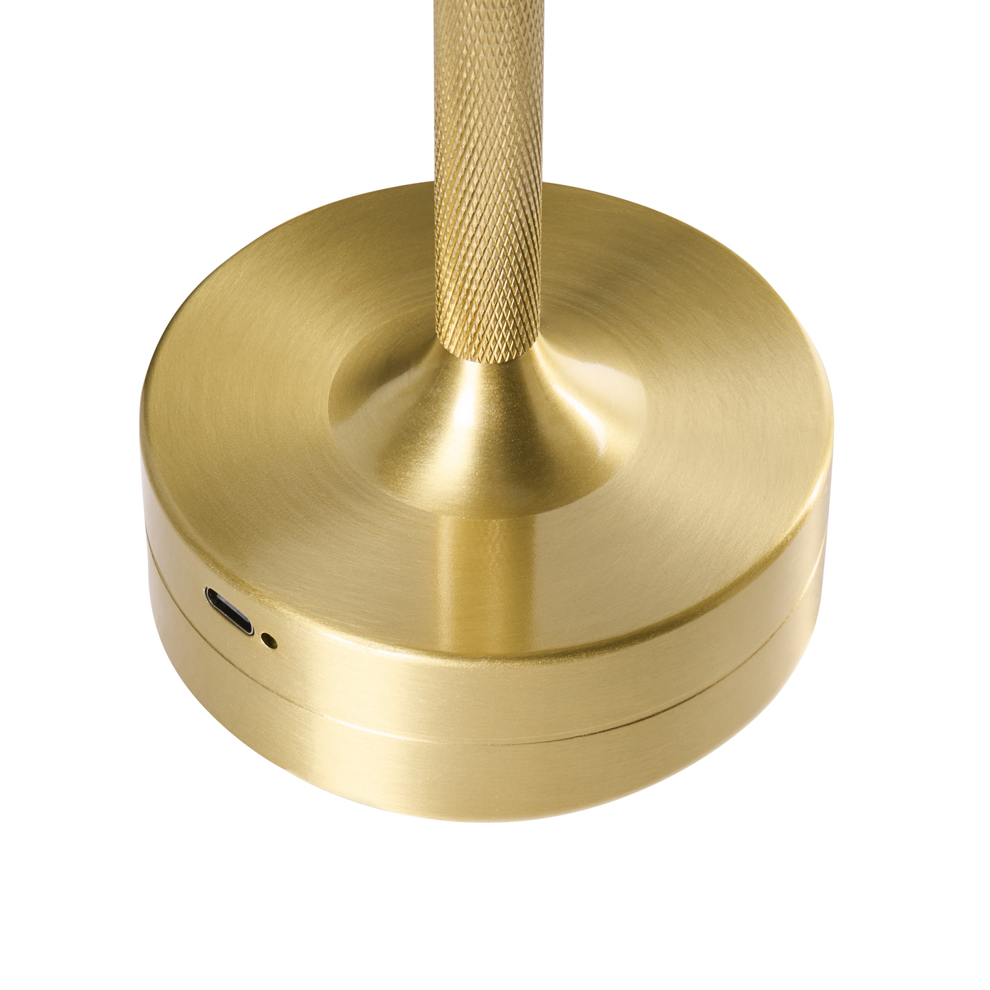 Wireless Table Lamp Gold Metal USB C Rechargeable