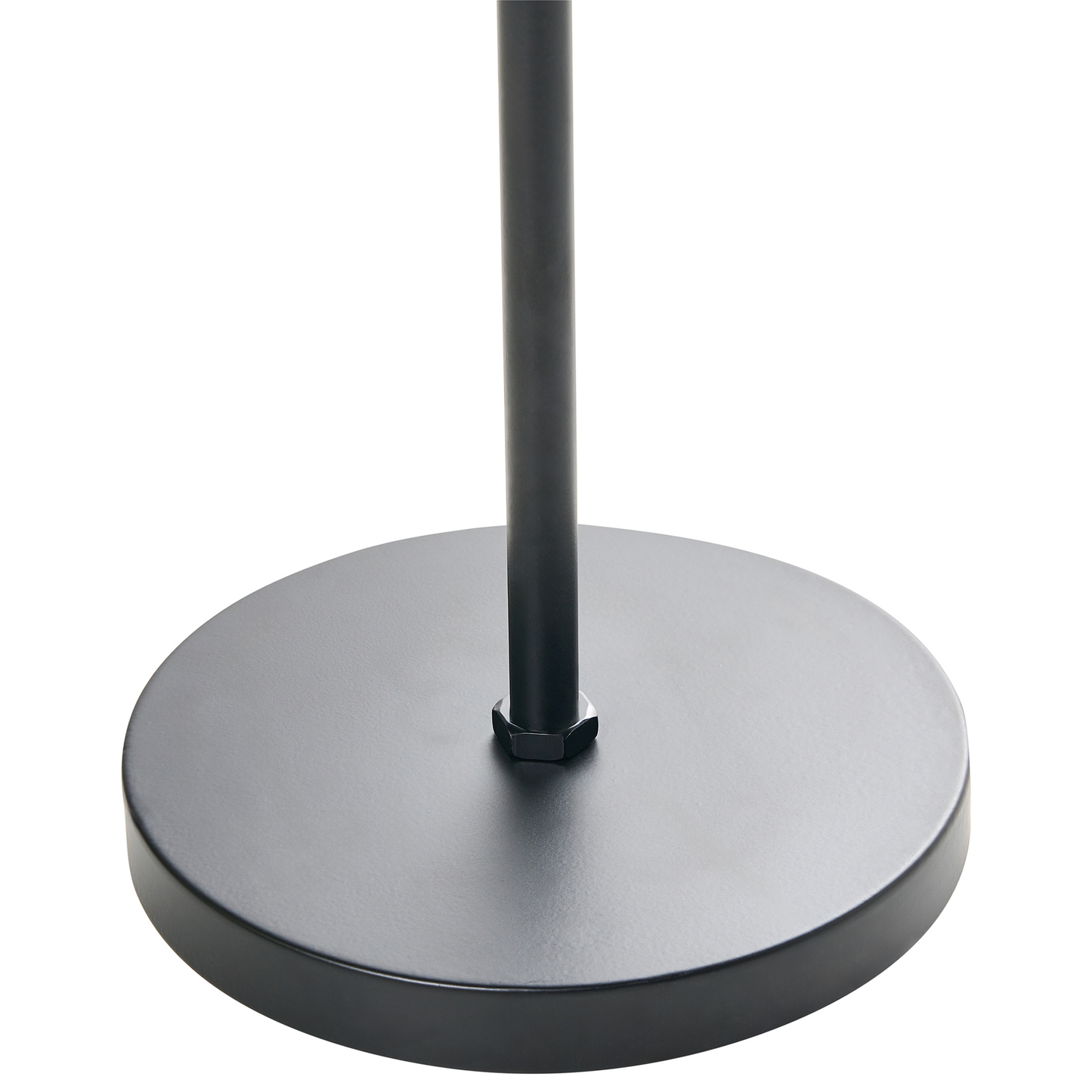 Outdoor Solar Floor Lamp Black White Iron Base LED