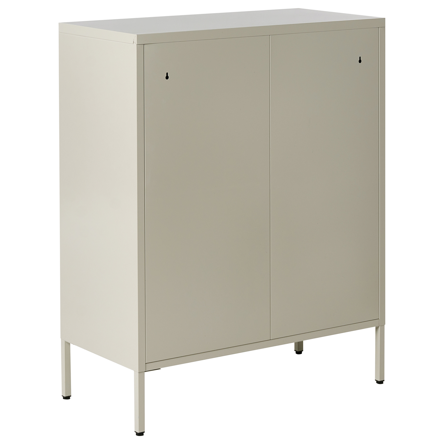 Four Door Sideboard Cabinet In Light Beige For Home Office