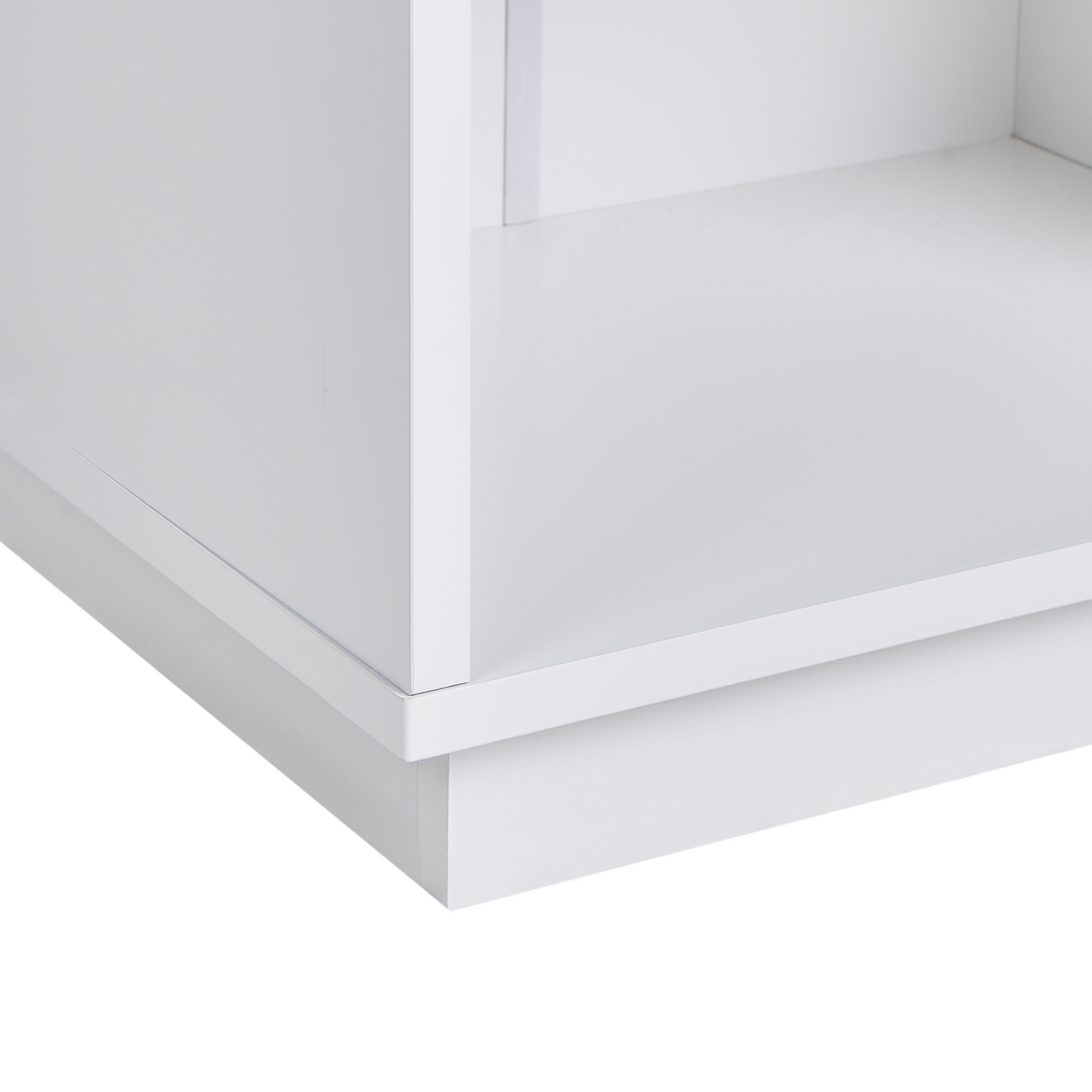NovaHome Two Bedside Tables White MDF With Fluted Front Gold Handle