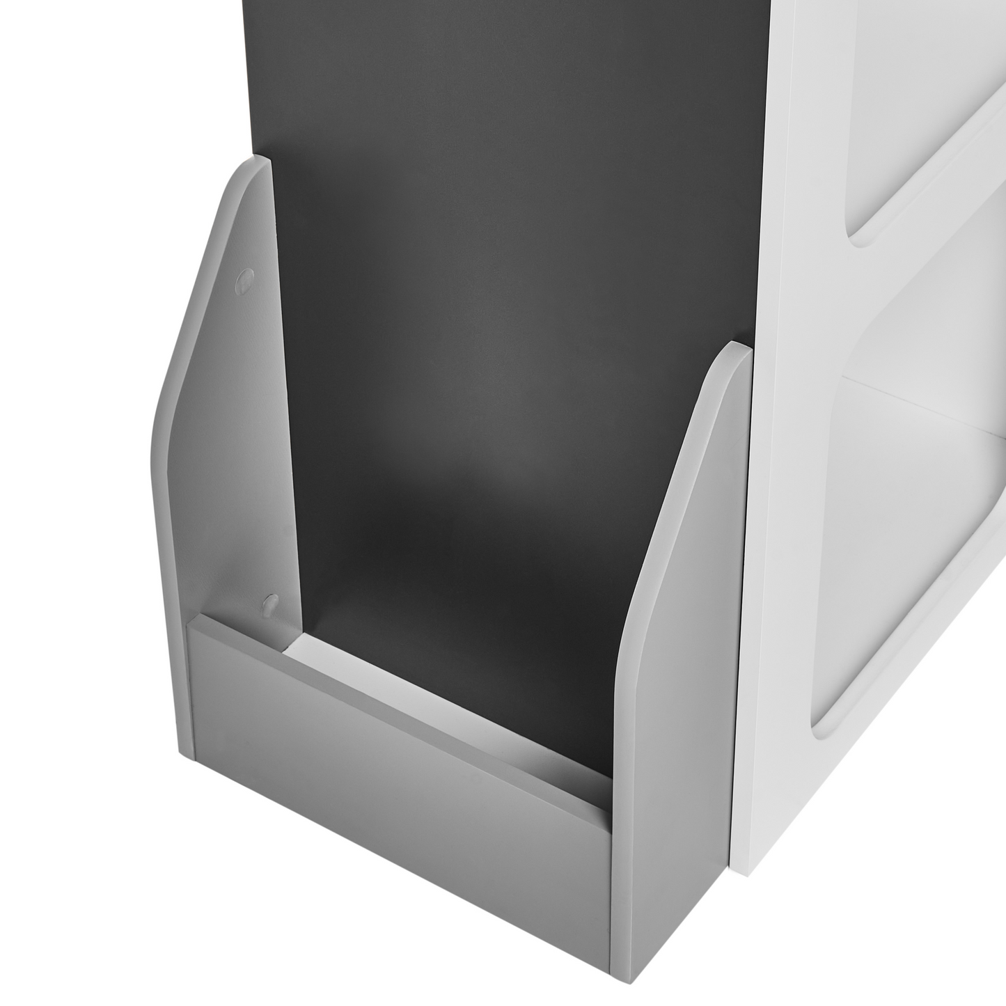 ScandiKids Rocket Bookshelf White 3-Tier With Built-In Blackboard For Kids Room Scandinavian Style