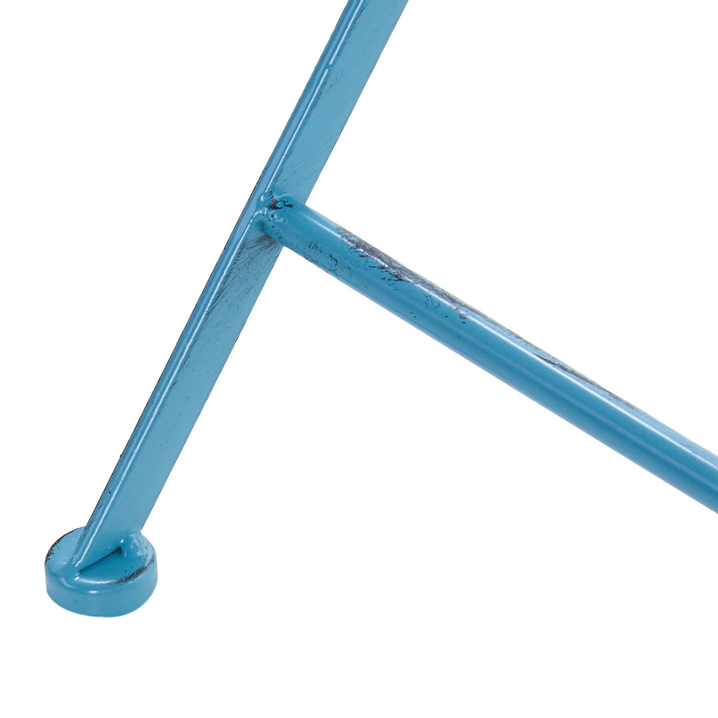 Outdoors Blue Peacock Distressed Powder Coated Bistro Table