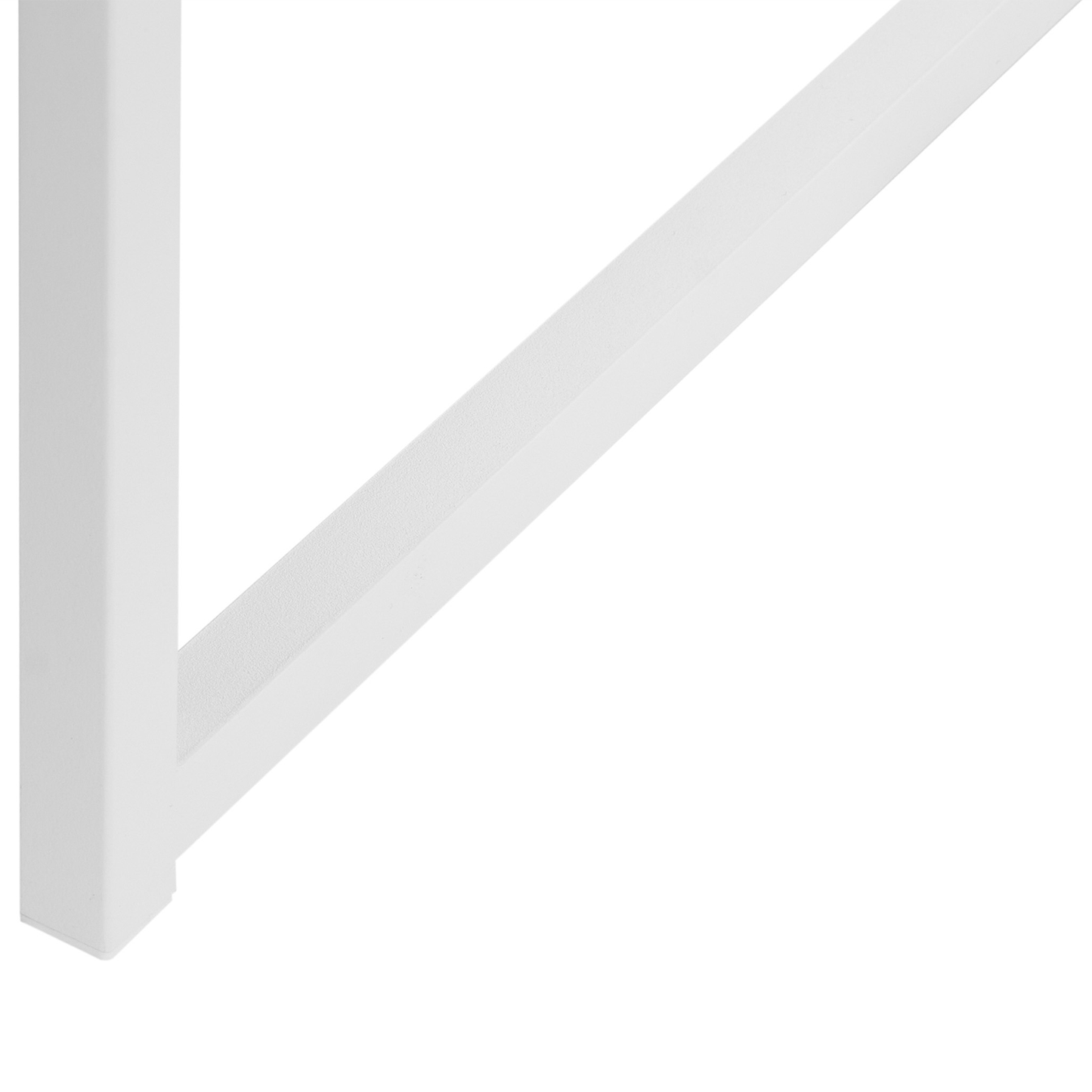 ScandiLine Office Desk White MDF And Metal Legs 110x50cm Drawer Shelf