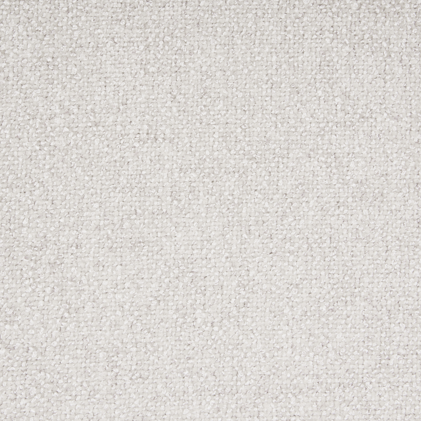 White Fabric Ottoman with Plush Texture and Cylindrical Legs Organic Style