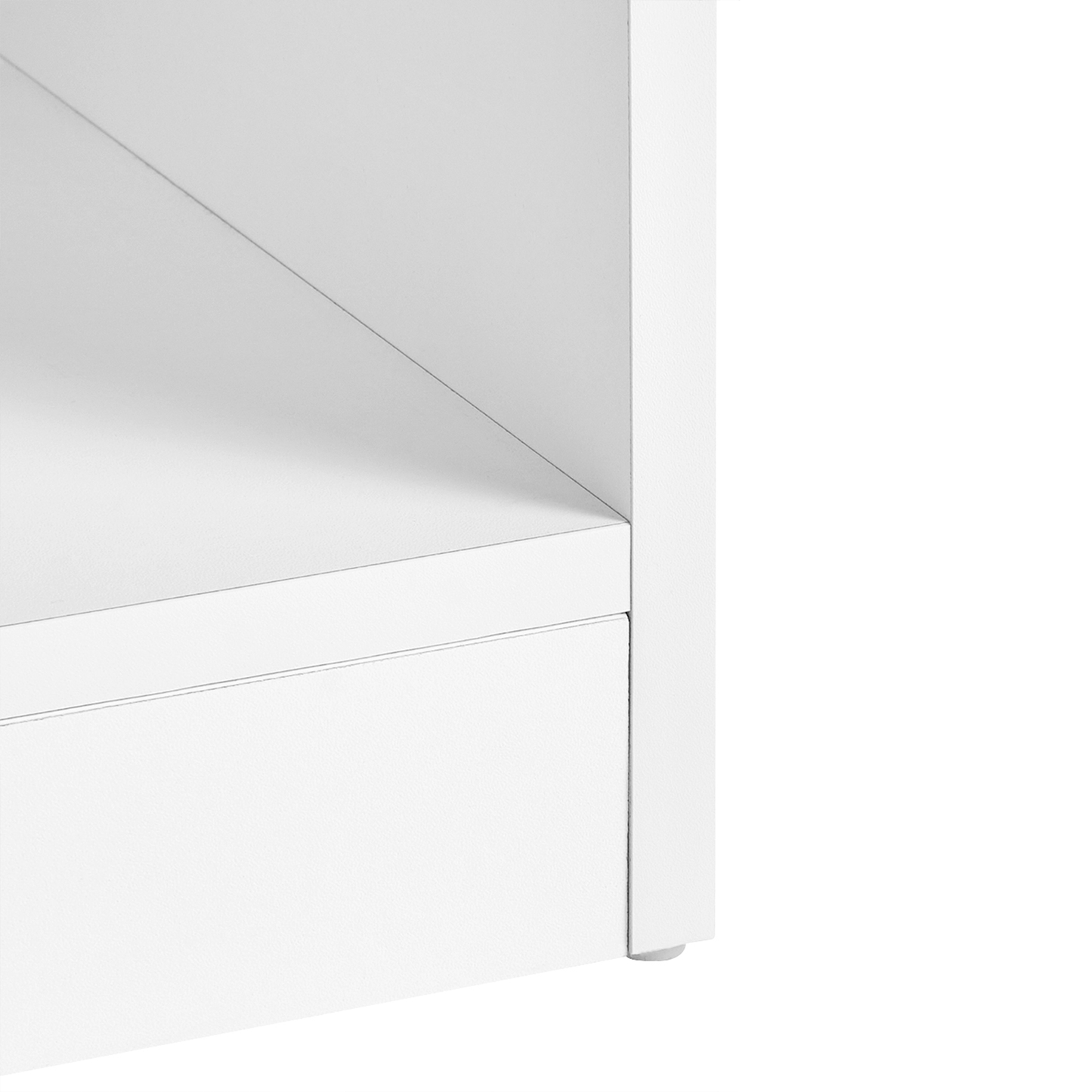 LuxeHome White MDF Melamine Finish Shoe Storage Cabinet Tall Organizer For Shoes And Home Accessories