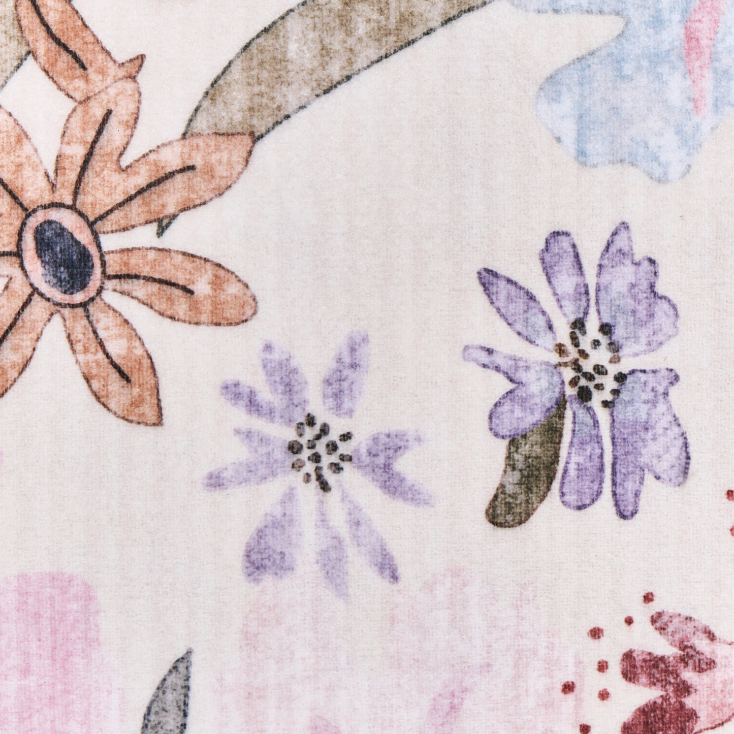Multicolour Flower Area Rug 140 x 200 Anti Slip Heating