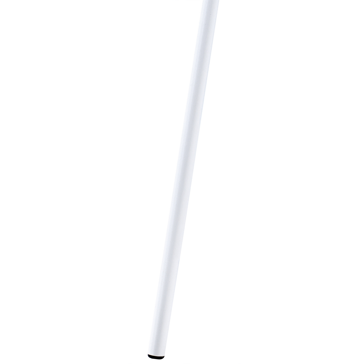 Coat Rack White Steel Freestanding 176 Centimeters With Six Hooks Wooden Accents Modern Hallway