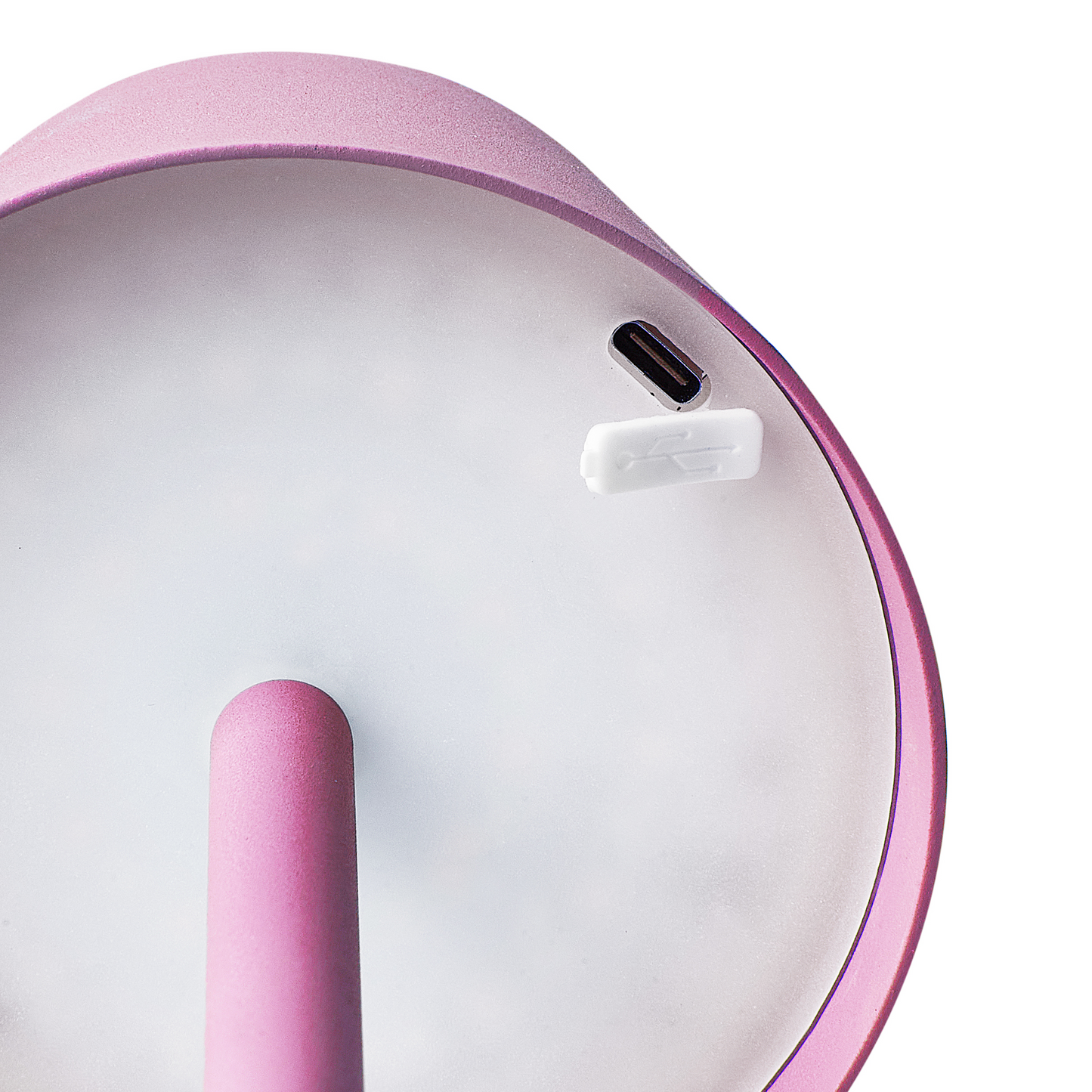 Pink Aluminium Table Lamp With Touch Switch USB Charging