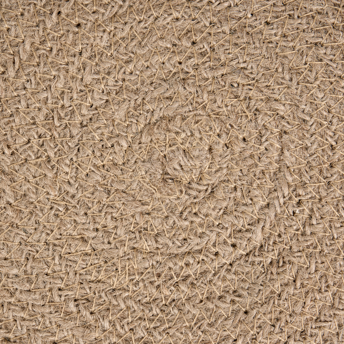 Pouffe White Beige Jute EPS Filled Ottoman Footstool